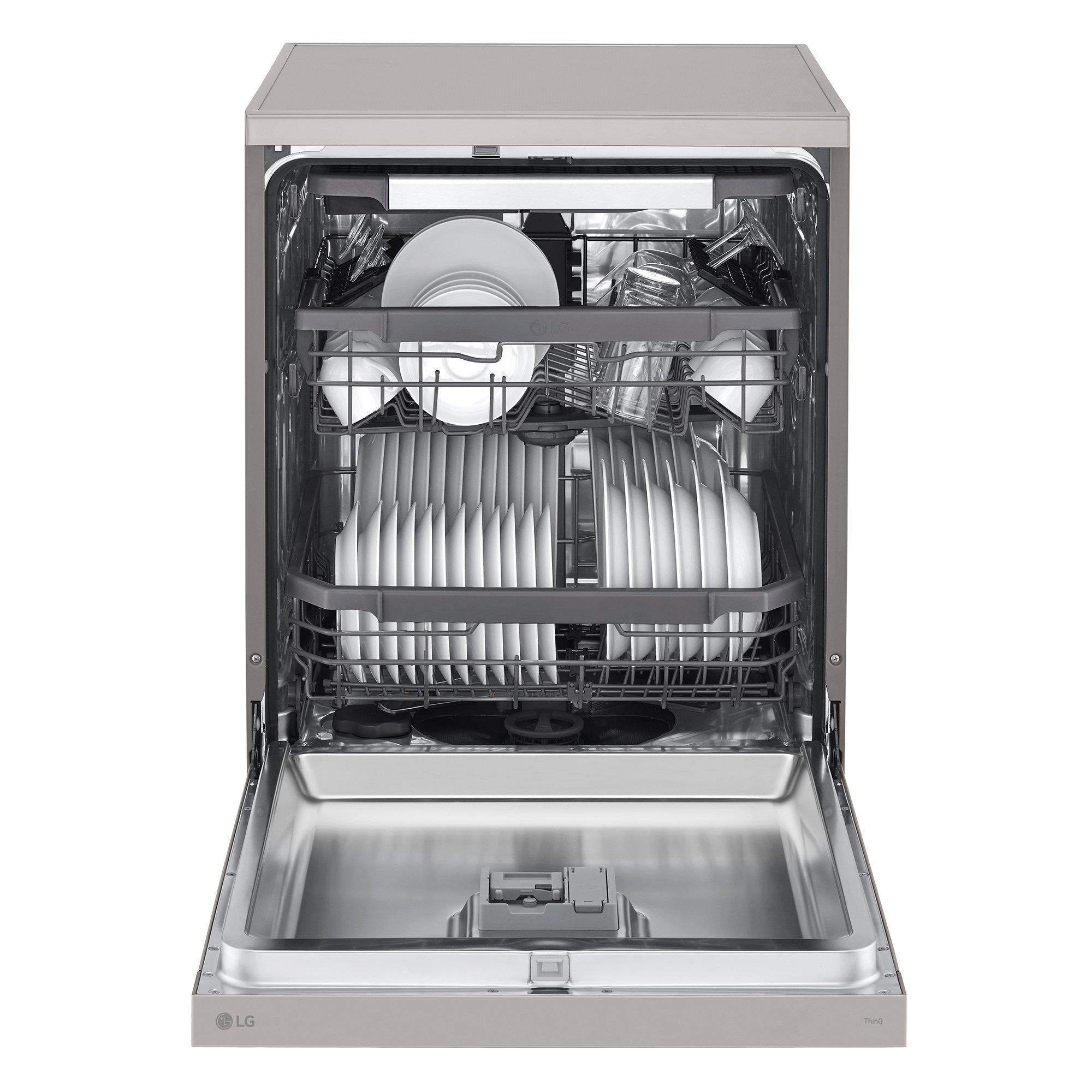 Silver - LG - DF355FP 14 Setting Auto Opening Dishwasher Silver - 3