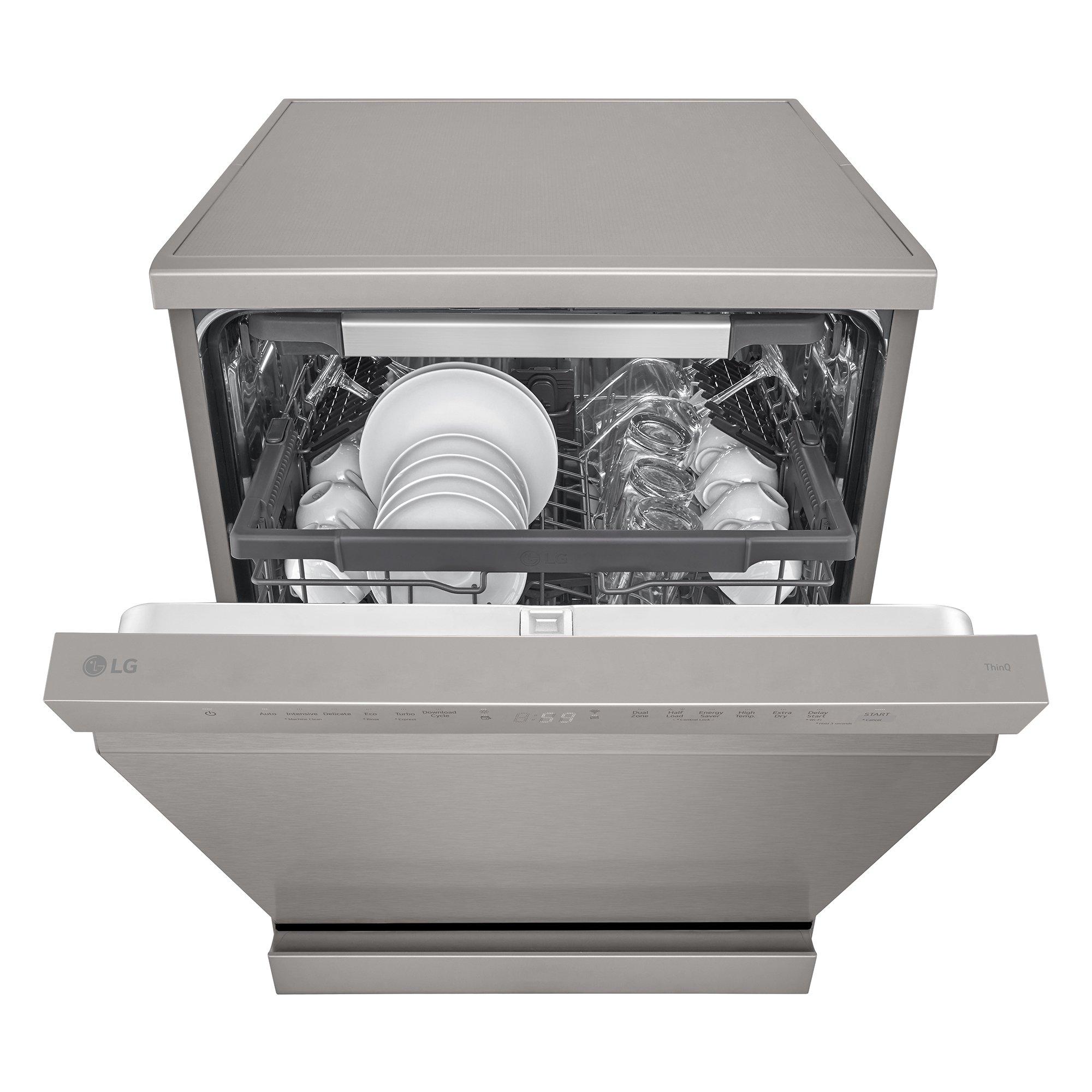 Silver - LG - DF355FP 14 Setting Auto Opening Dishwasher Silver - 8