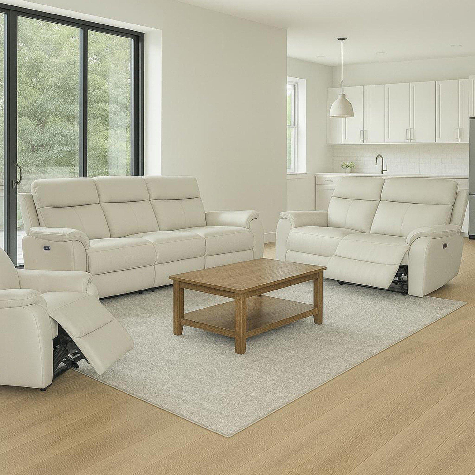 Light Grey - Aspire - Kingsmere 3 + 2 + 1 Power Recliner Sofa Suite - 1