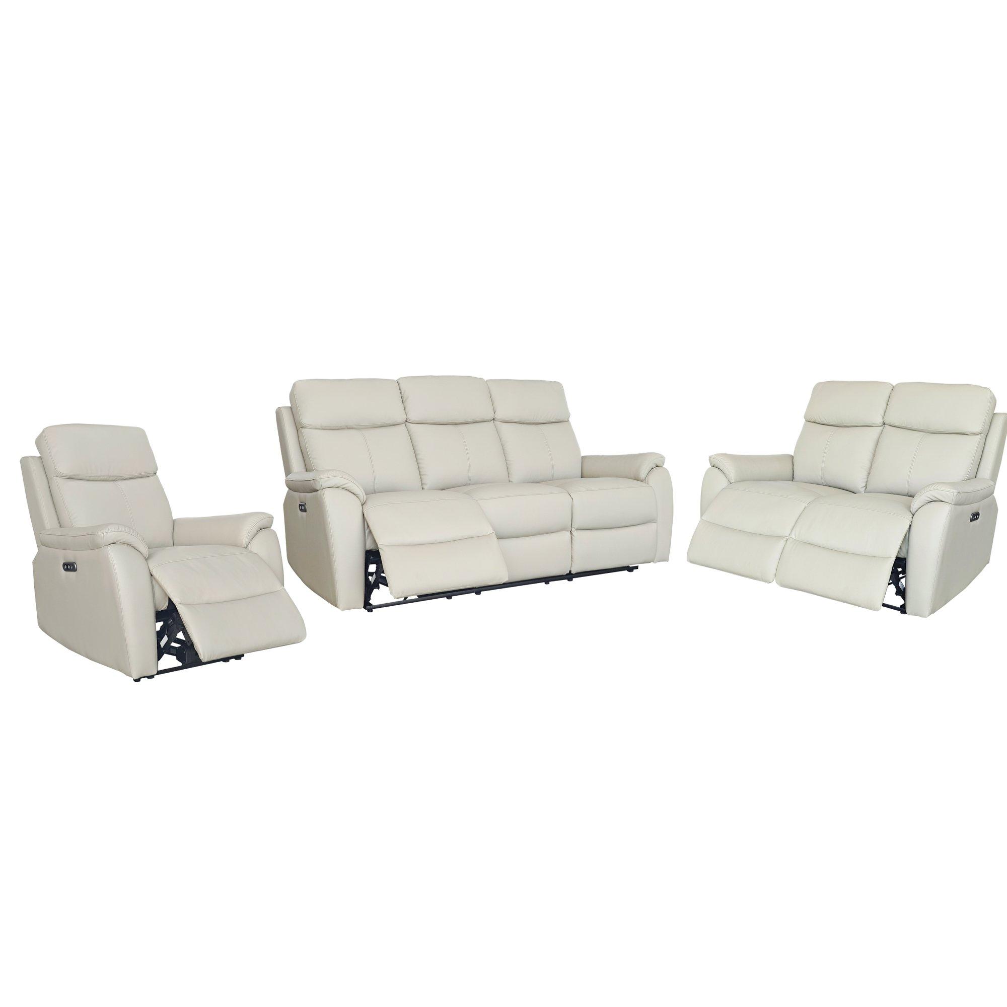 Light Grey - Aspire - Kingsmere 3 + 2 + 1 Power Recliner Sofa Suite - 2