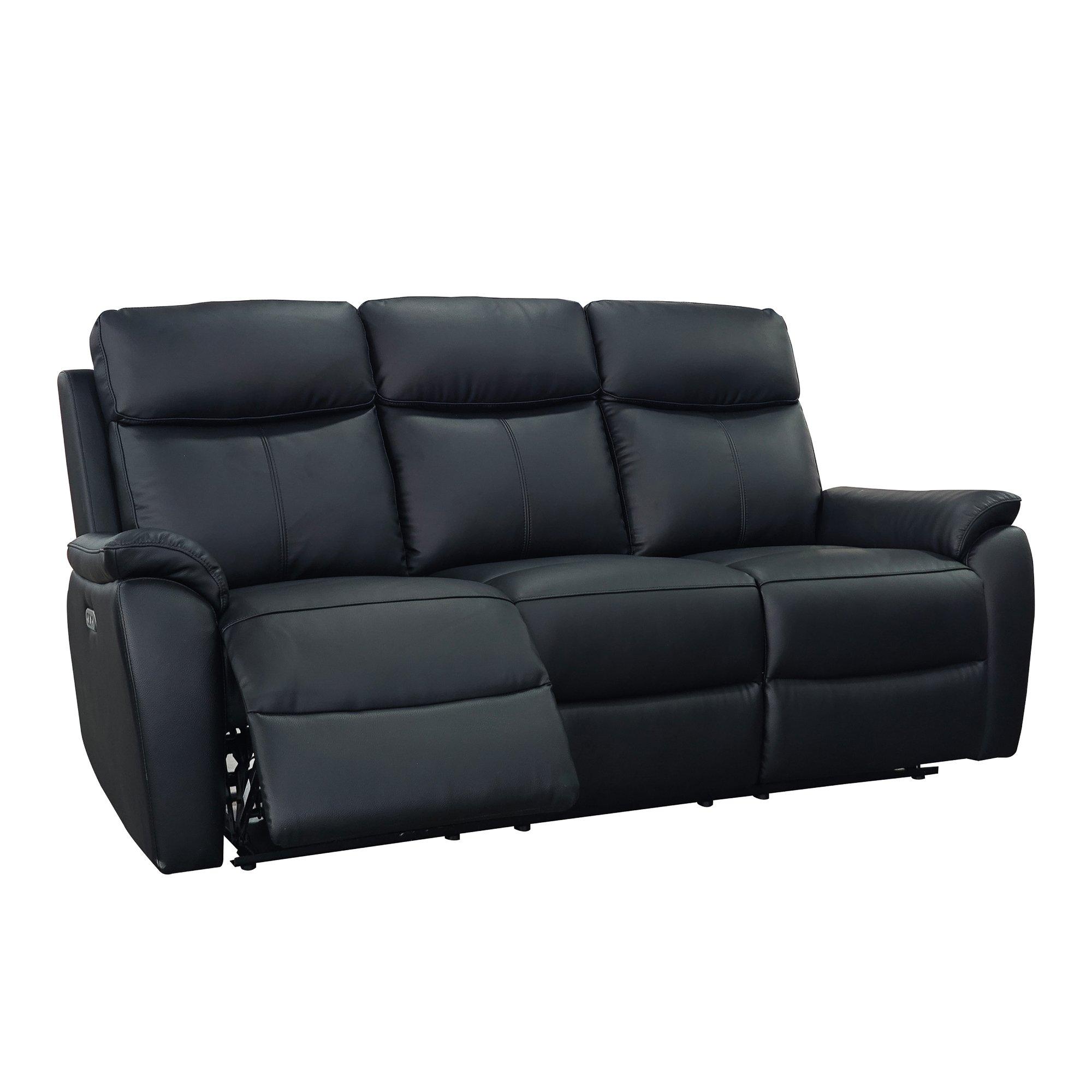 Black - Aspire - Kingsmere 3 + 2 + 1 Power Recliner Sofa Suite - 3