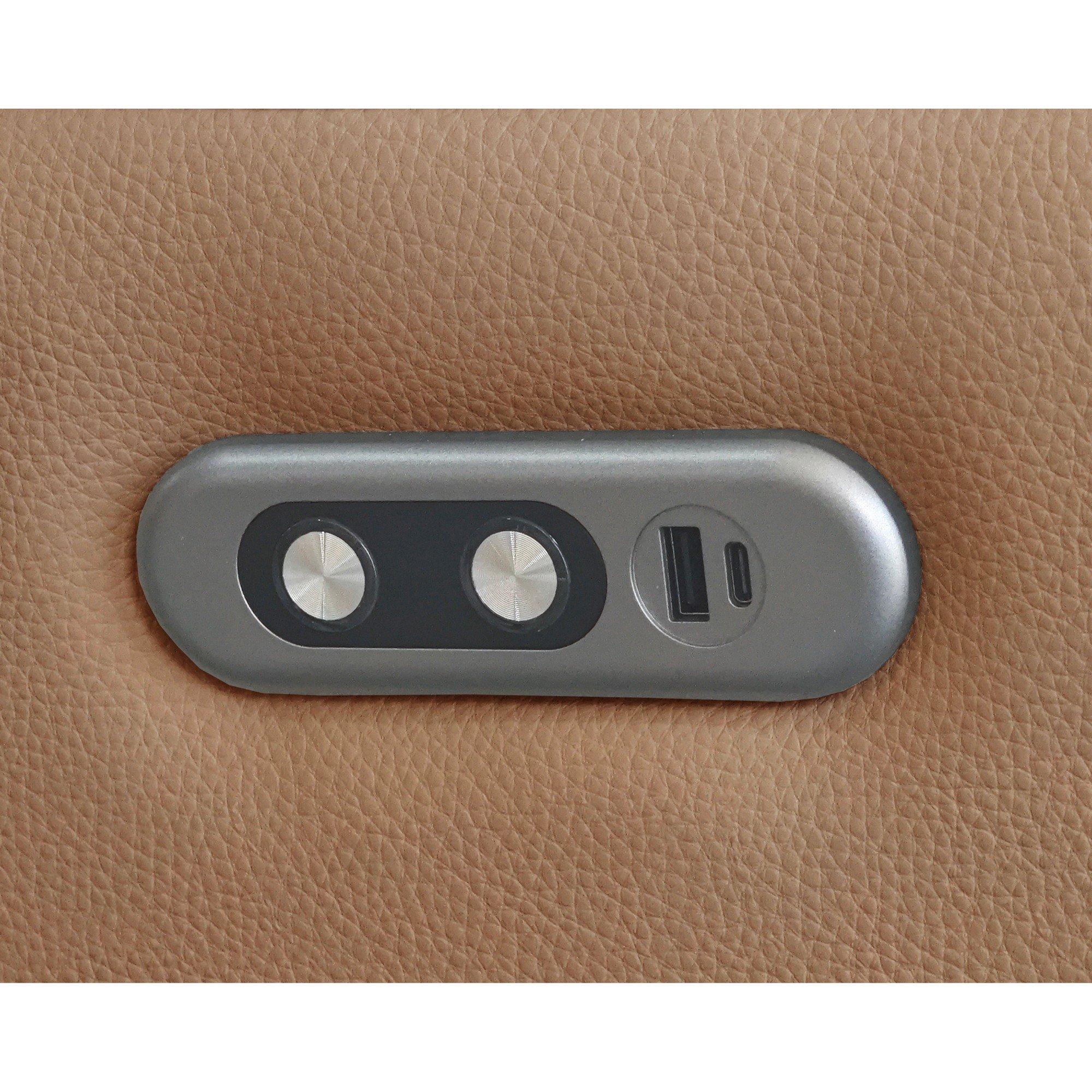 Tan - Aspire - Kingsmere 3 + 2 + 1 Power Recliner Sofa Suite - 6