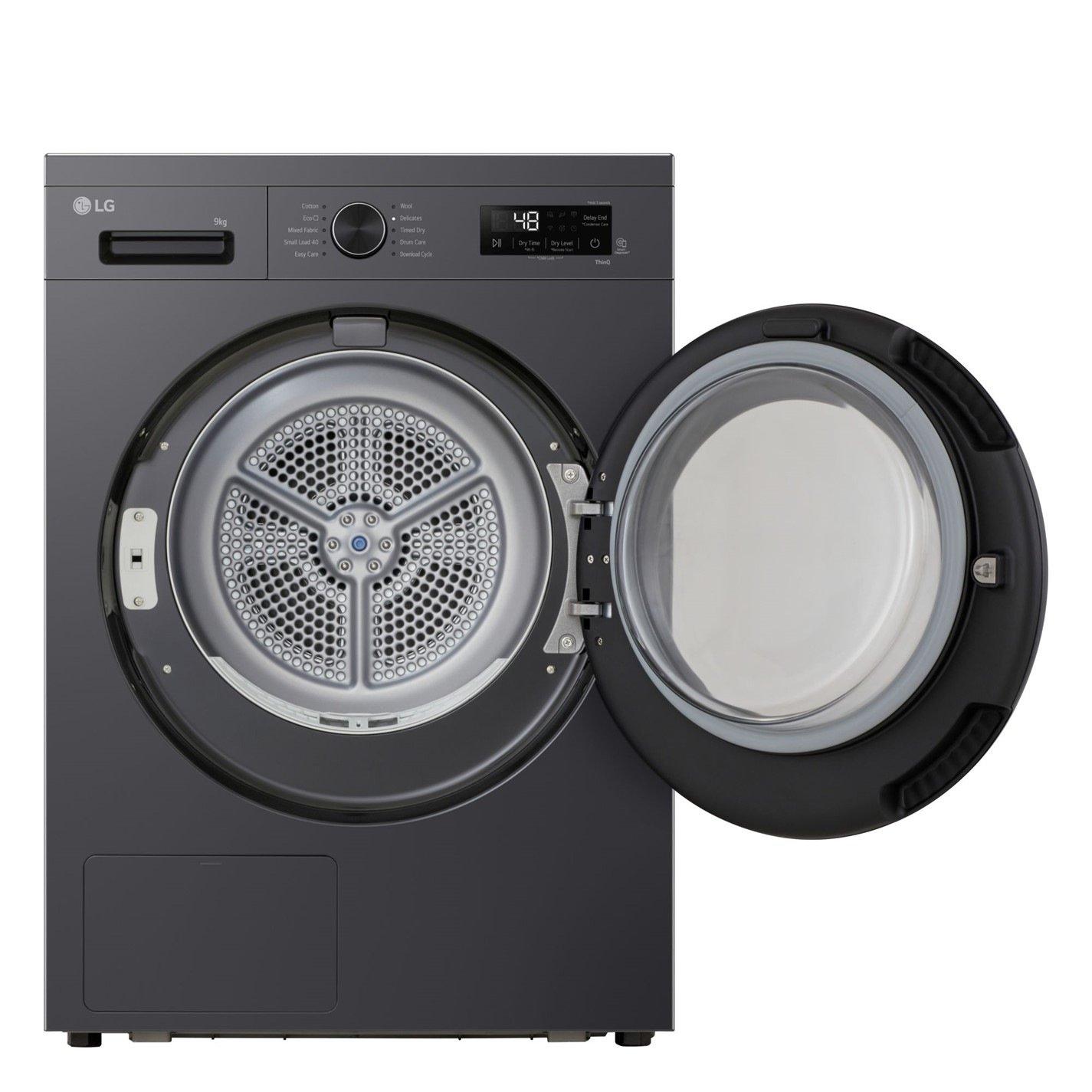 Slate Grey - LG - X10 Series ThinQ™ 9kg Heat Pump Tumble Dryer - 2