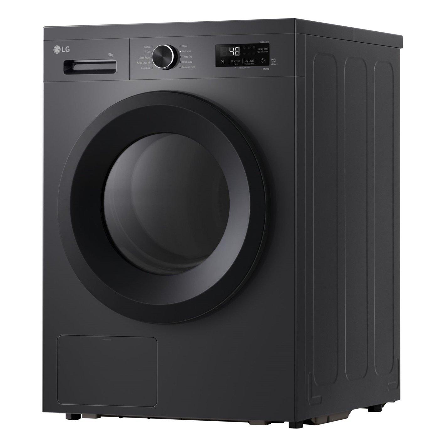 Slate Grey - LG - X10 Series ThinQ™ 9kg Heat Pump Tumble Dryer - 3