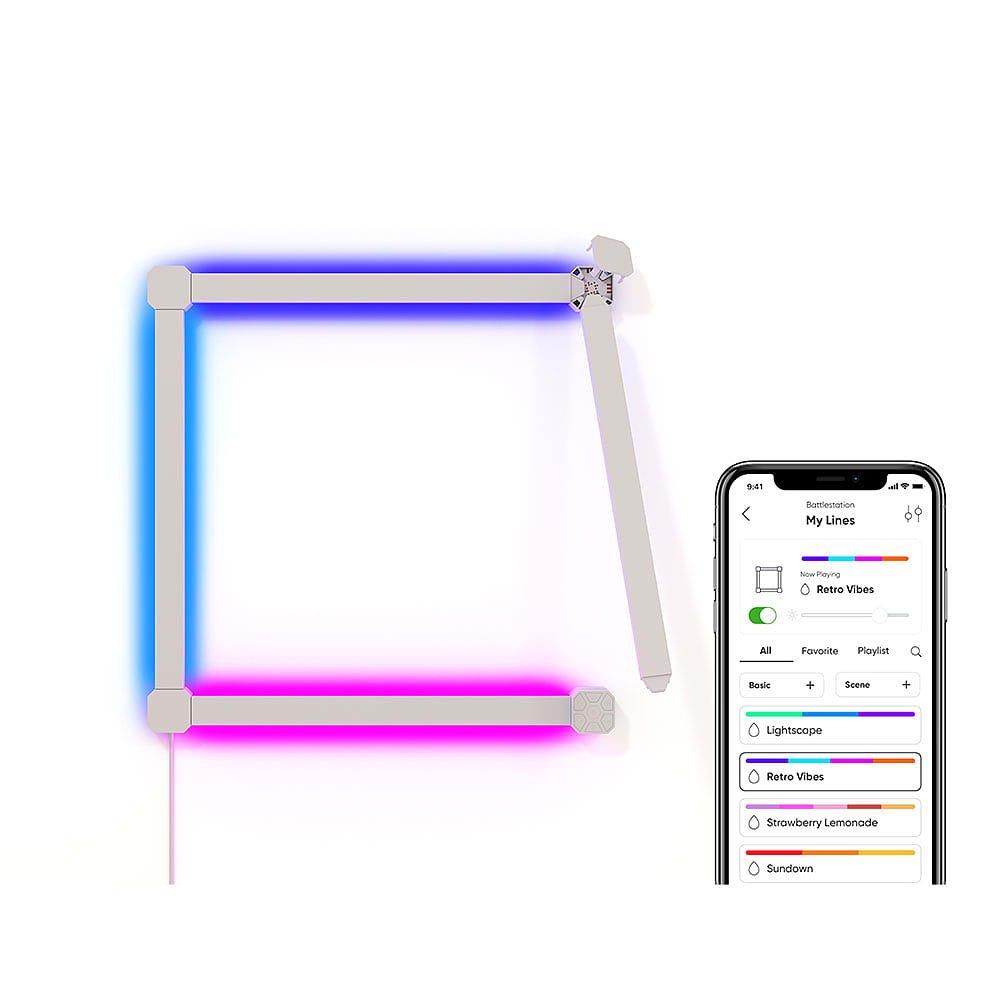 Nintendo Switch - Nanoleaf - Lines 90 Degrees Starter Kit 4 - 3