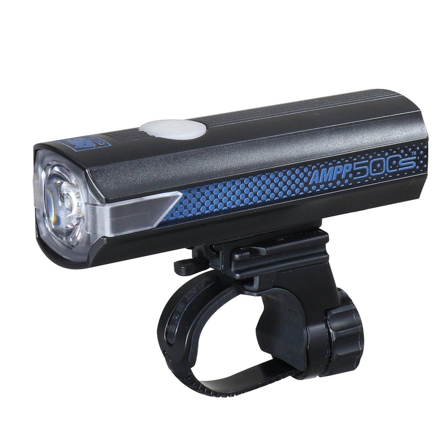 Cateye  Ampp 500S Colour Edition Front Bike Light - Black/Blue - No Size