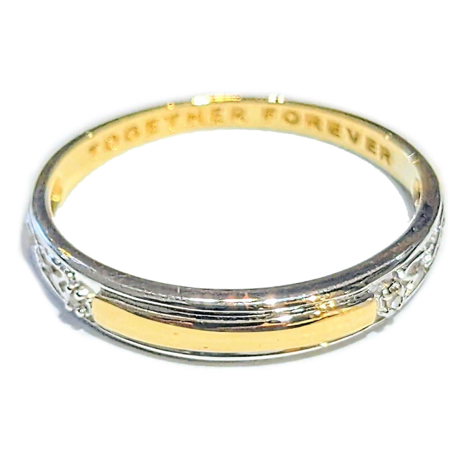 Gold - Espree - Espree 9ct gold 2 tone band ring - 1