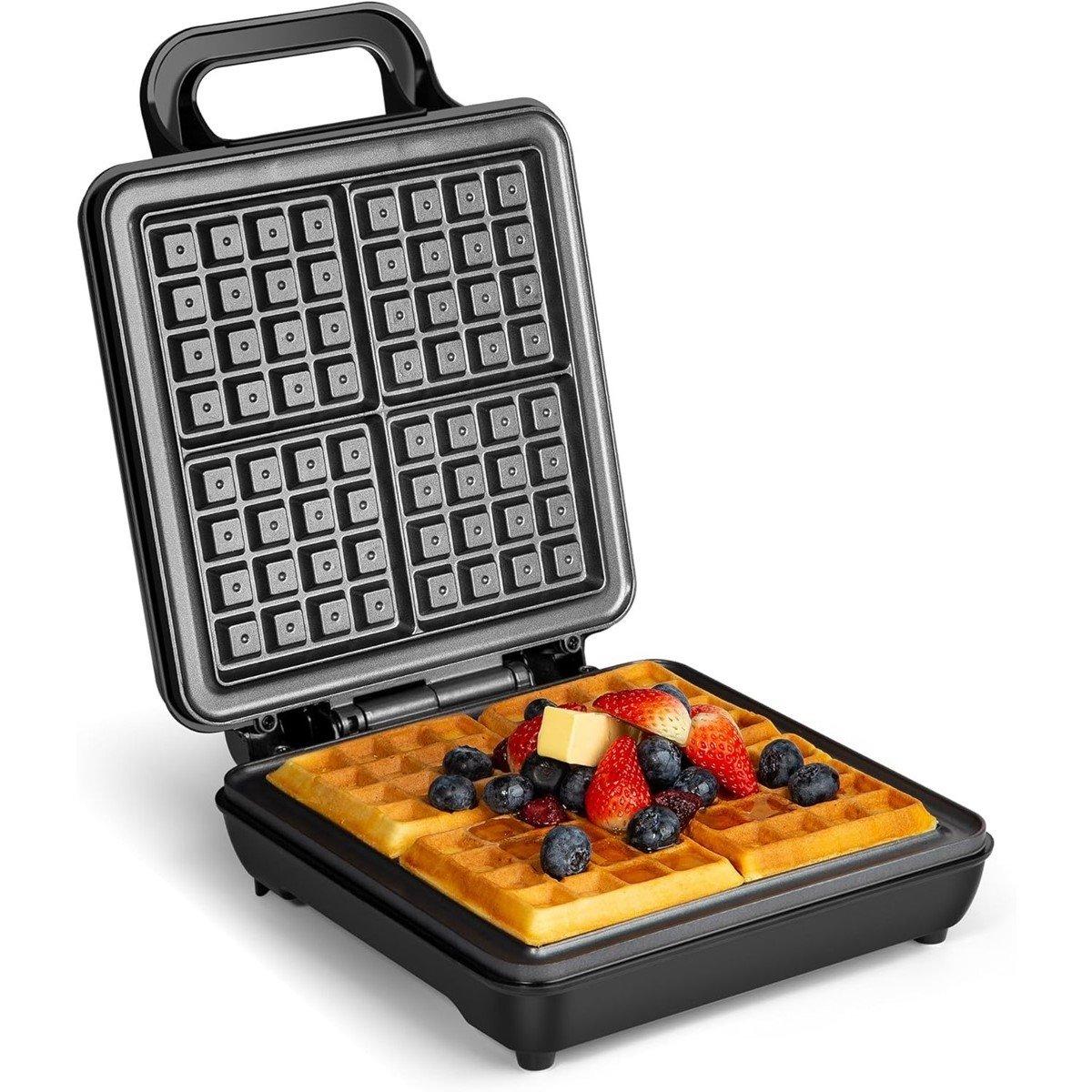 Black - VonShef - Quad Waffle Maker - 1