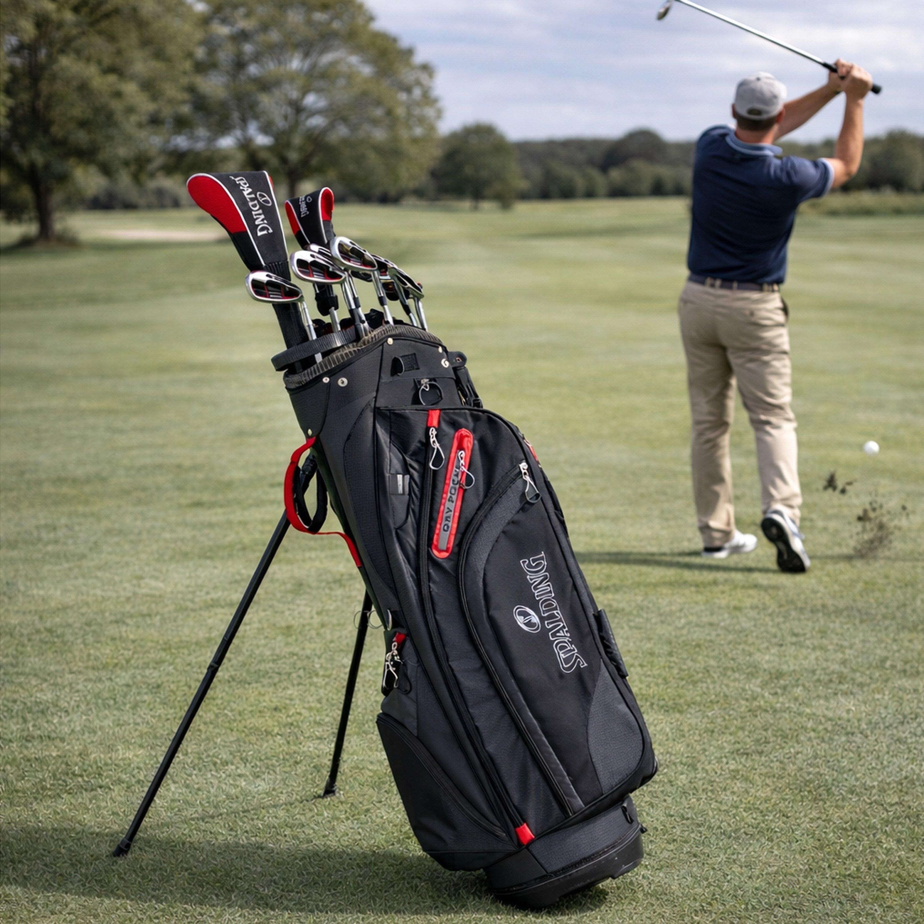 Black/Red - Spalding - Executive Mens Right Hand Graphite Golf S - 2