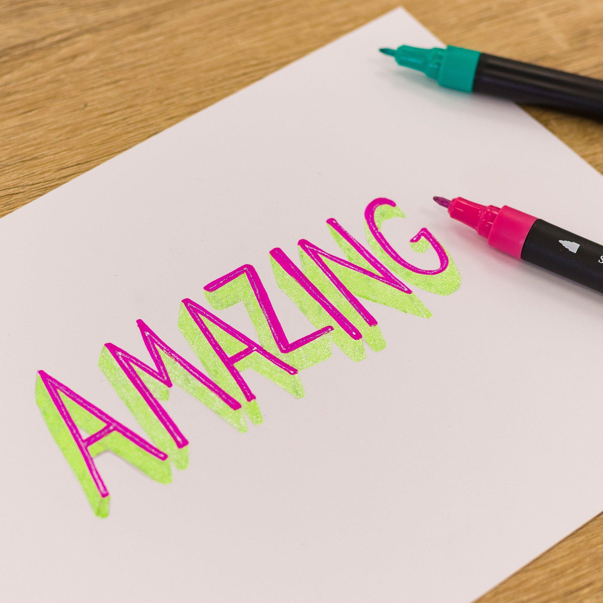 Multi - Crafters Companion - Spectrum Noir Glitter Marker-Neon Lights 6pc - 5