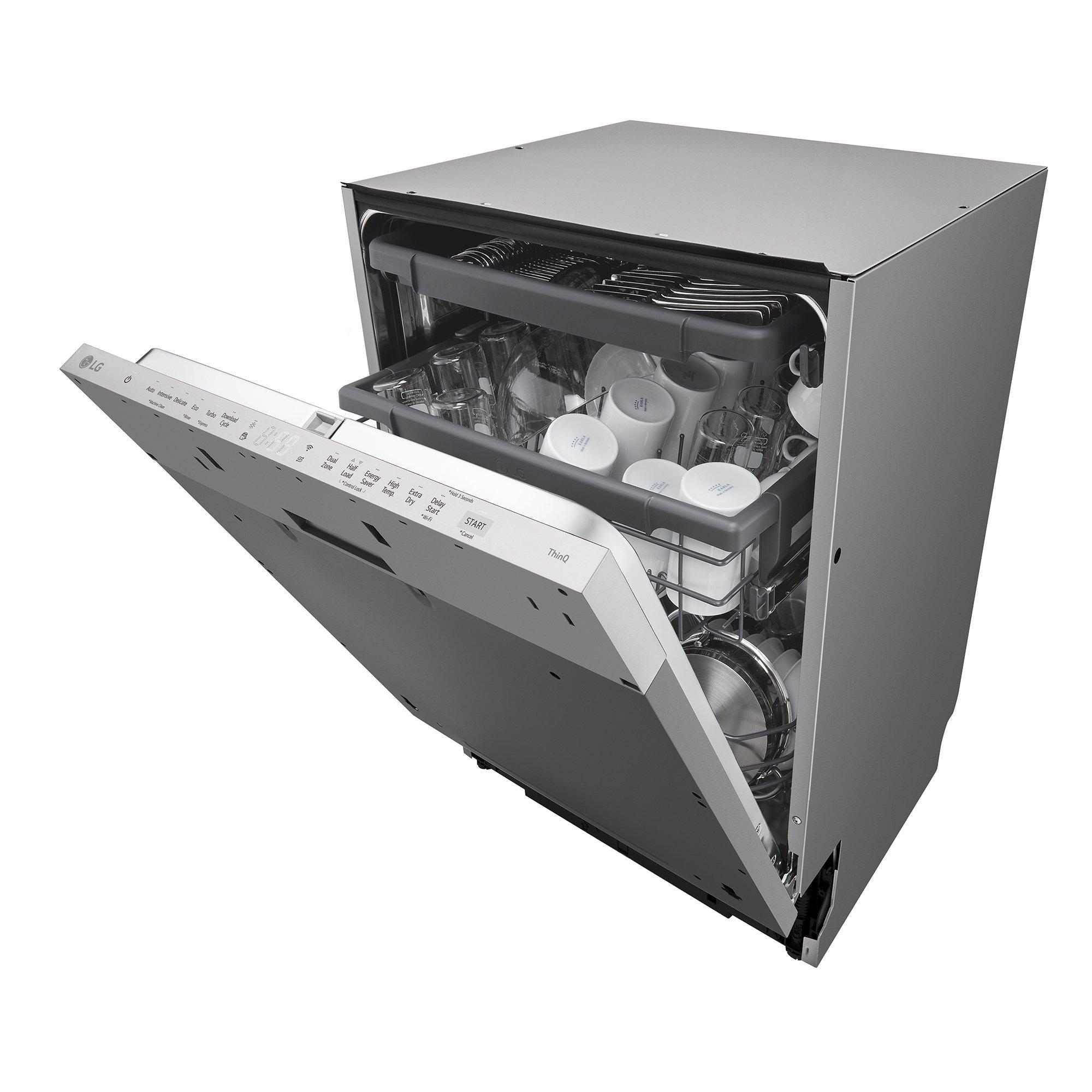 Grey - LG - QuadWash™ DB243TX 14 PS Full Size Dishwasher - 4