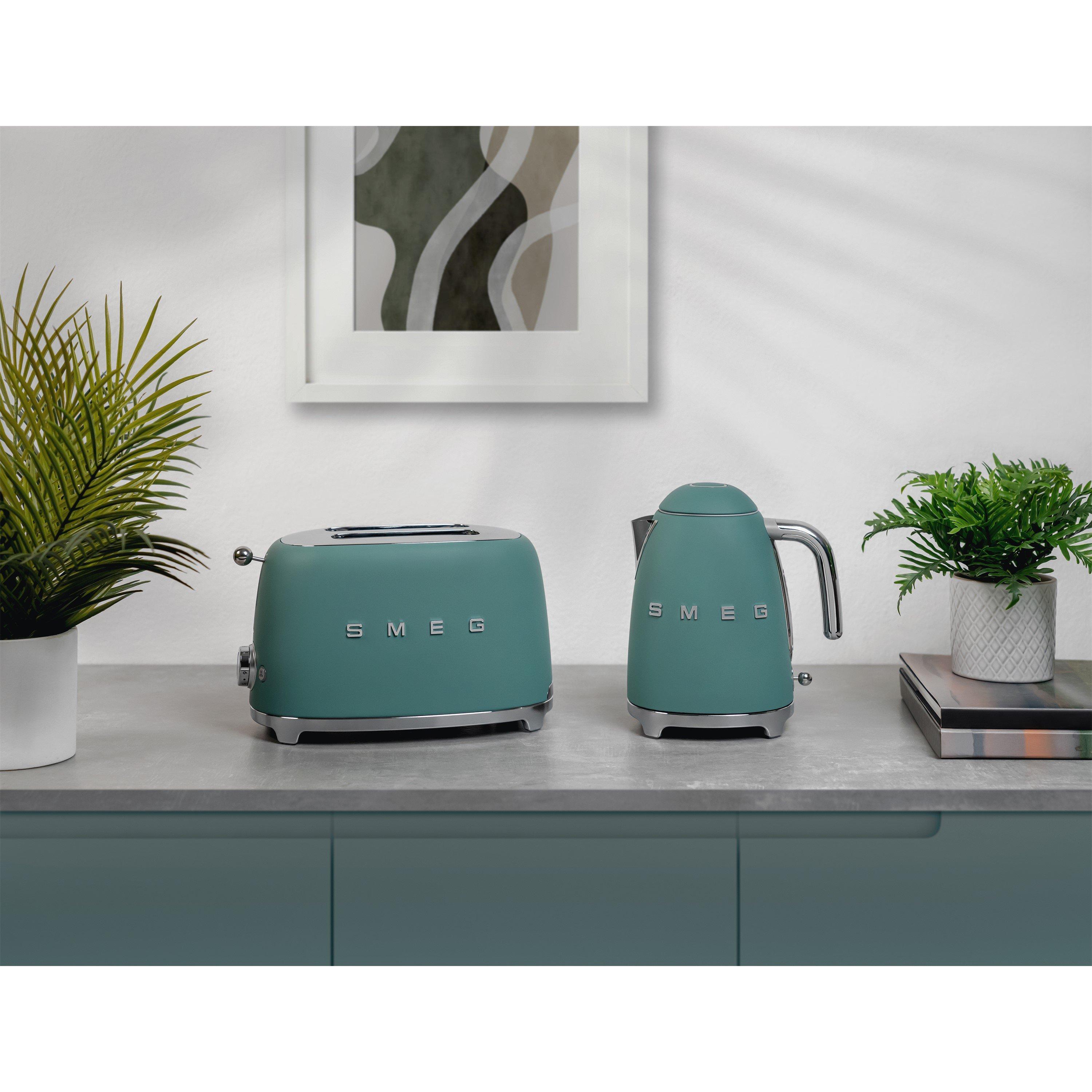 Emerald Green - Smeg - 50s Retro Style Kettle and 2-Slice Toaster - 1