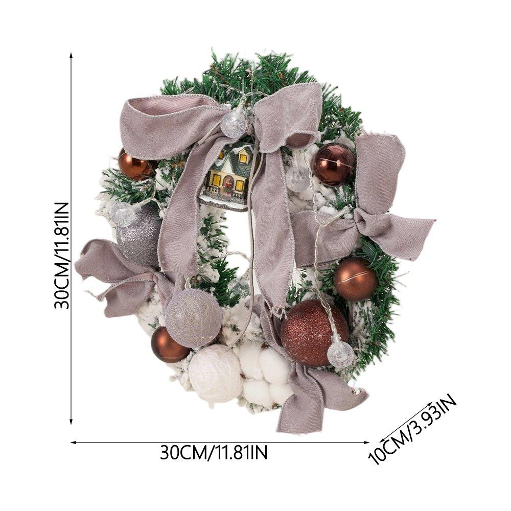 Grey - LIFE IDEAS - Christmas Wreath with LED String Lights - 2