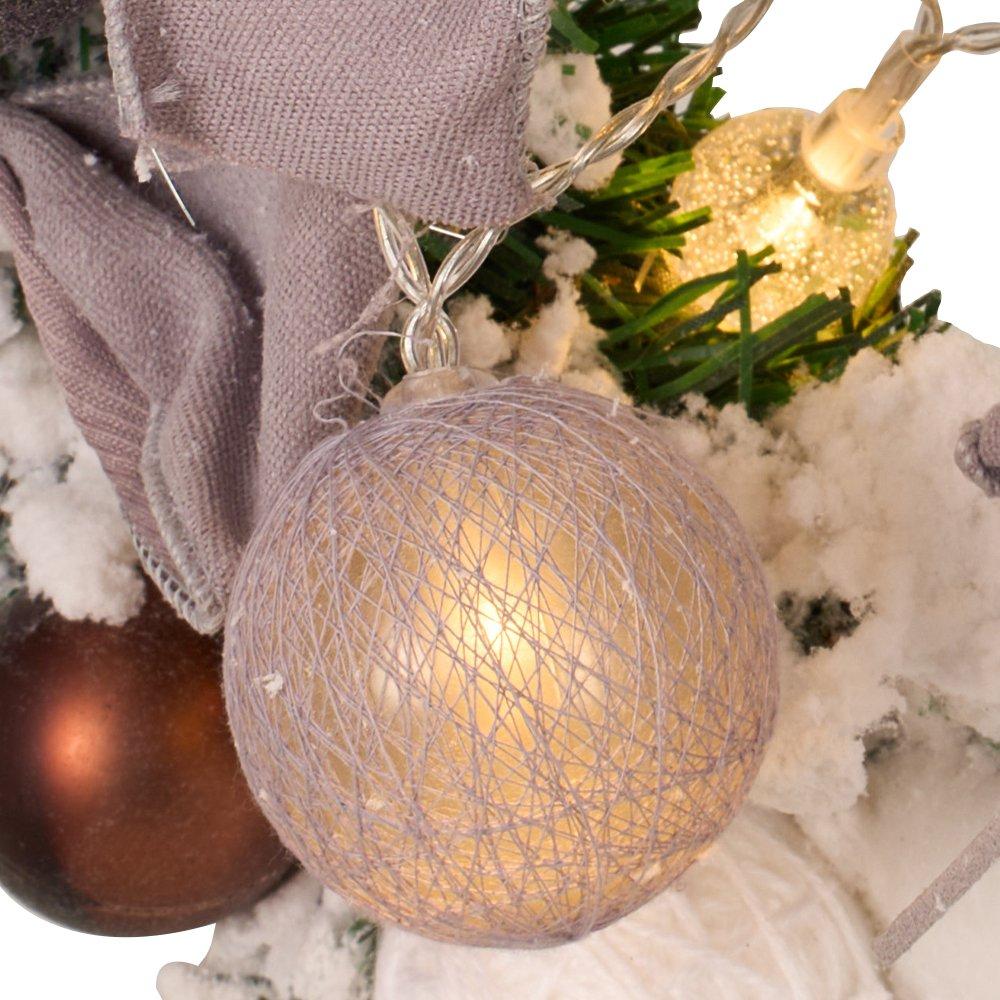 Grey - LIFE IDEAS - Christmas Wreath with LED String Lights - 5