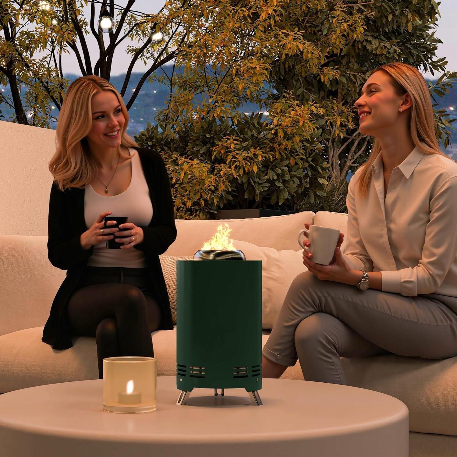 Grey - Outsunny - Smokeless 16x16cm Stainless Portable Firepit - 2