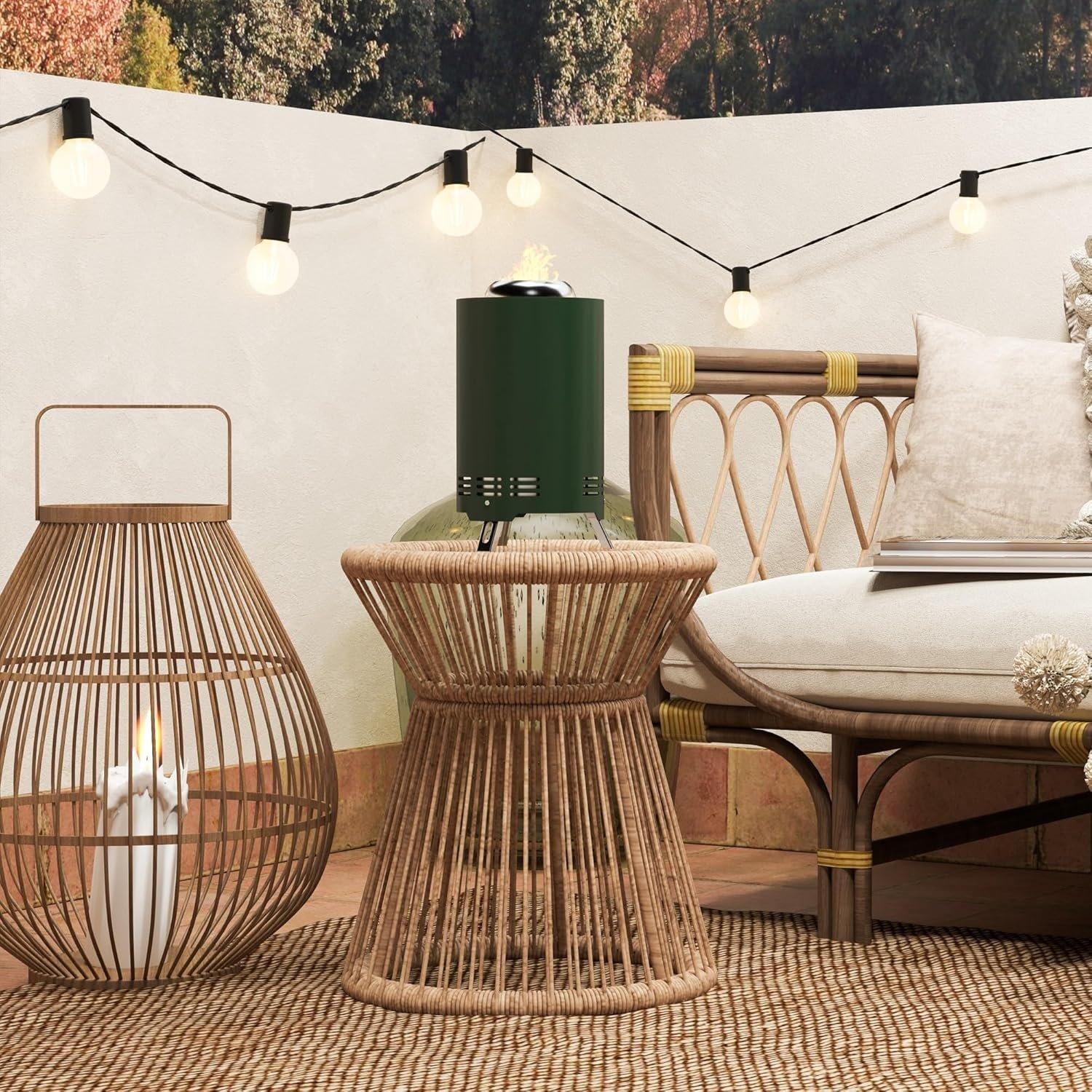 Grey - Outsunny - Smokeless 16x16cm Stainless Portable Firepit - 8