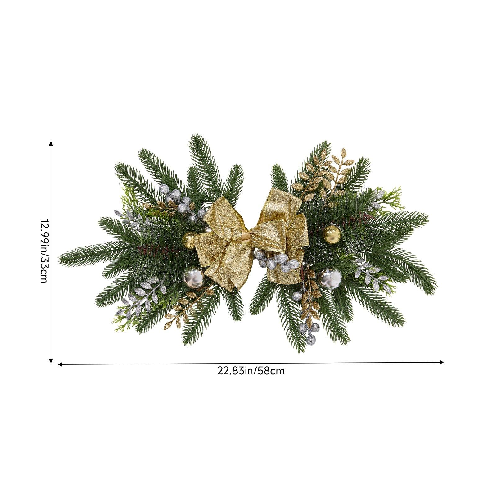 Gold - LIFE IDEAS - Christmas Wall Hanging Decoration Swag - 2