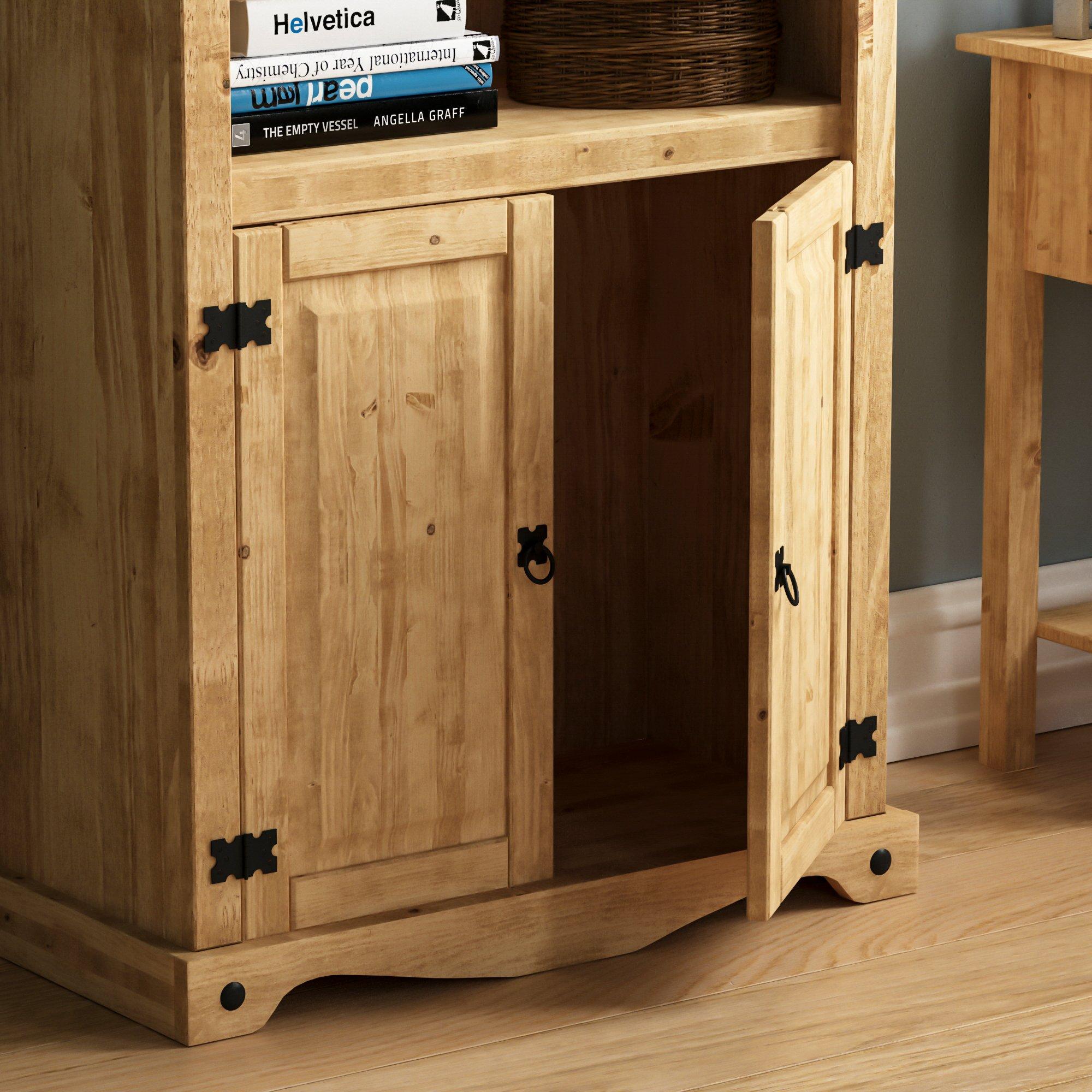 Pine - Lassic - Vida Designs Corona 2 Door Bookcase - 7