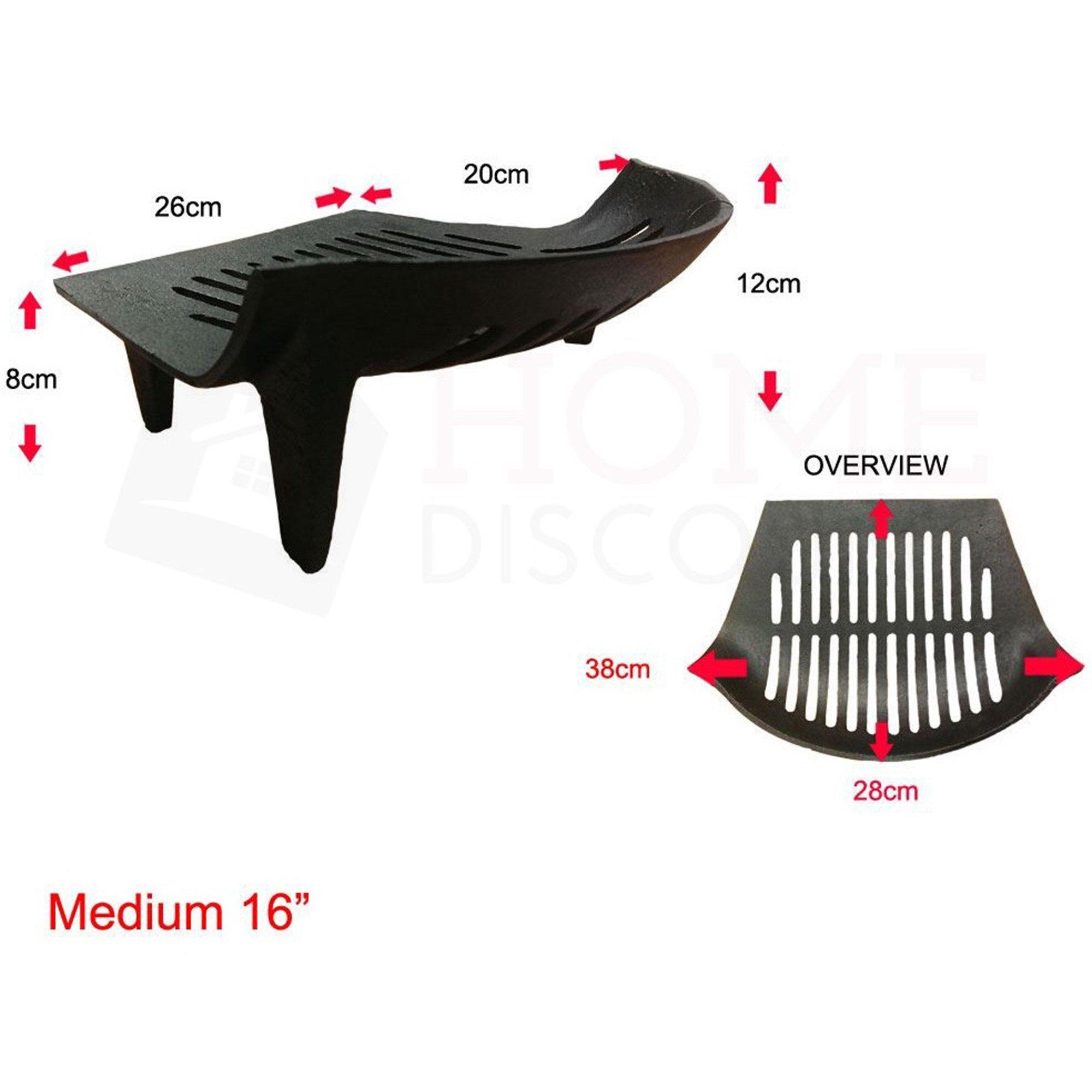 Black - Lassic - Fire Vida Cast Iron Fire Grate Medium - 2