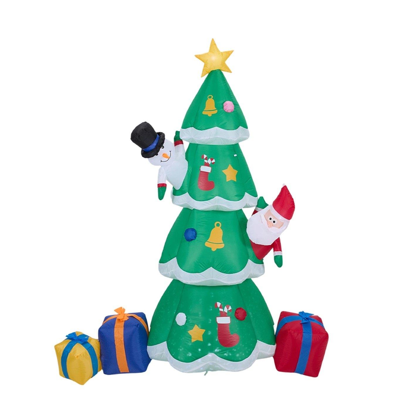 Green - LIFE IDEAS - 2.1M Christmas Inflatable Tree - 1