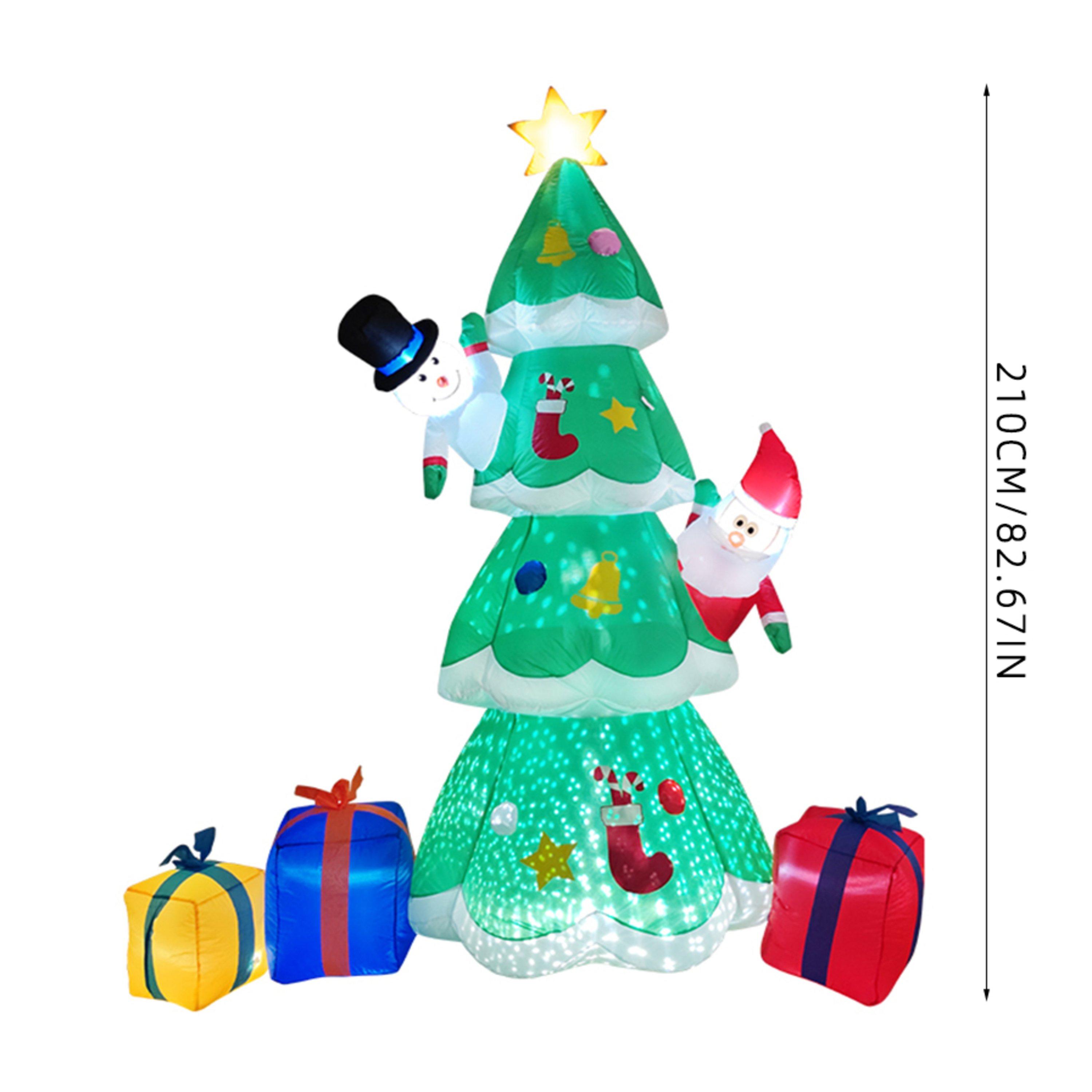Green - LIFE IDEAS - 2.1M Christmas Inflatable Tree - 2