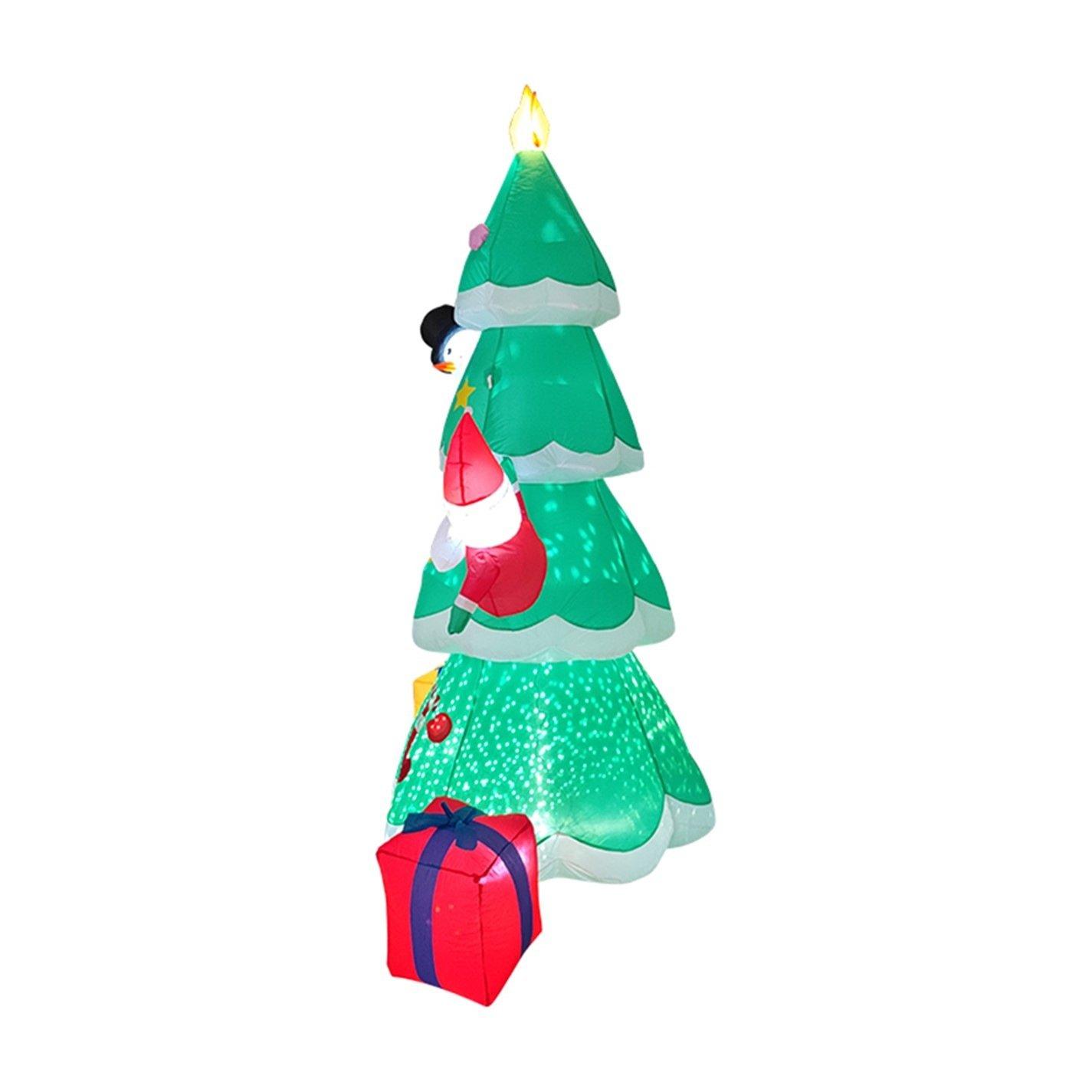 Green - LIFE IDEAS - 2.1M Christmas Inflatable Tree - 2