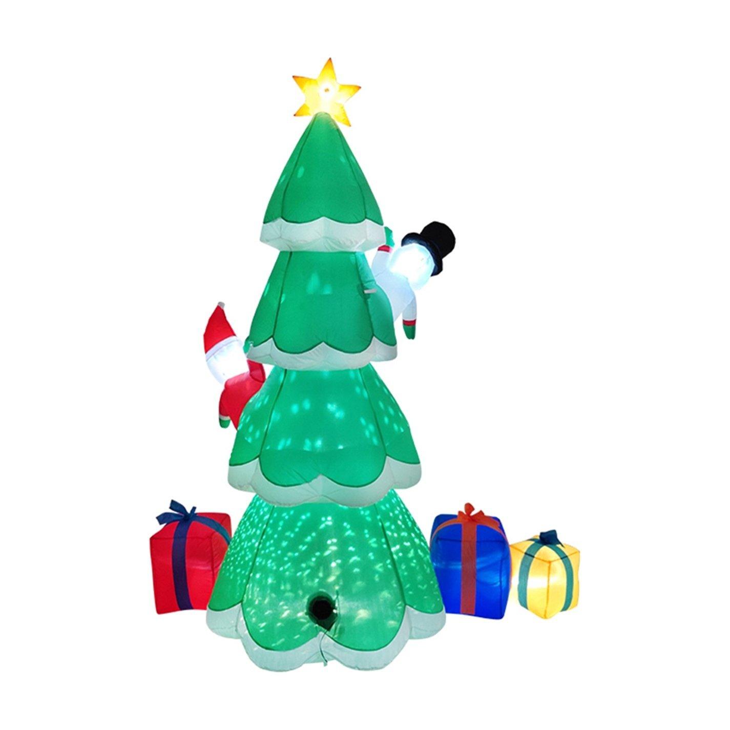Green - LIFE IDEAS - 2.1M Christmas Inflatable Tree - 3