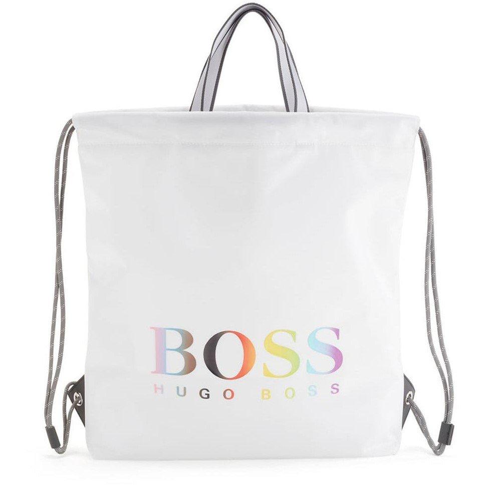 White - Boss - Tlove Drawstring Backpack - 1