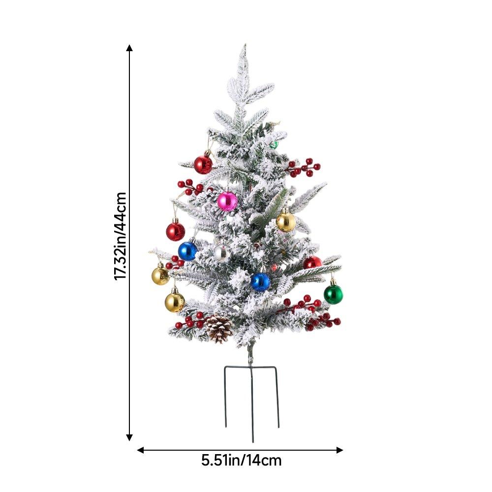 Green - LIFE IDEAS - Christmas Tree Ground Stake with Light and Timer - 2