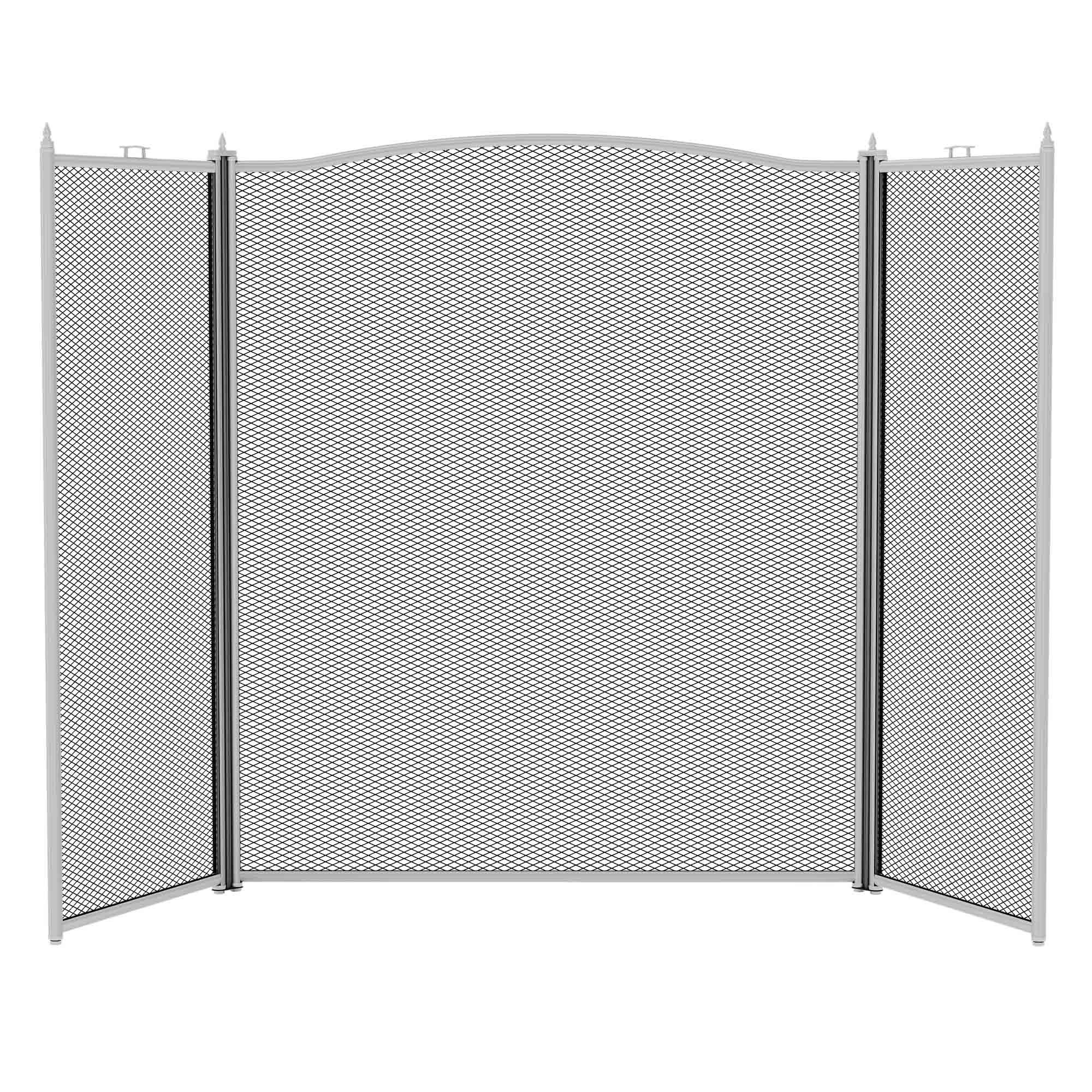 Black - Lassic - Fire Vida Stanton 4 Panel Fire Guard Black - 8