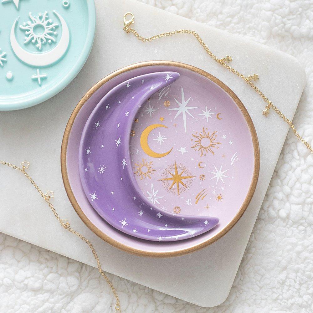 White - Something Different - Purple Moon Stacking Trinket Dishes - 1