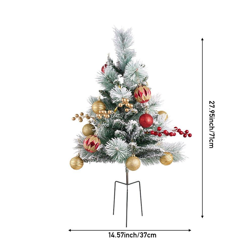 Green - LIFE IDEAS - Christmas Tree Ground Stake with Light and Timer - 2
