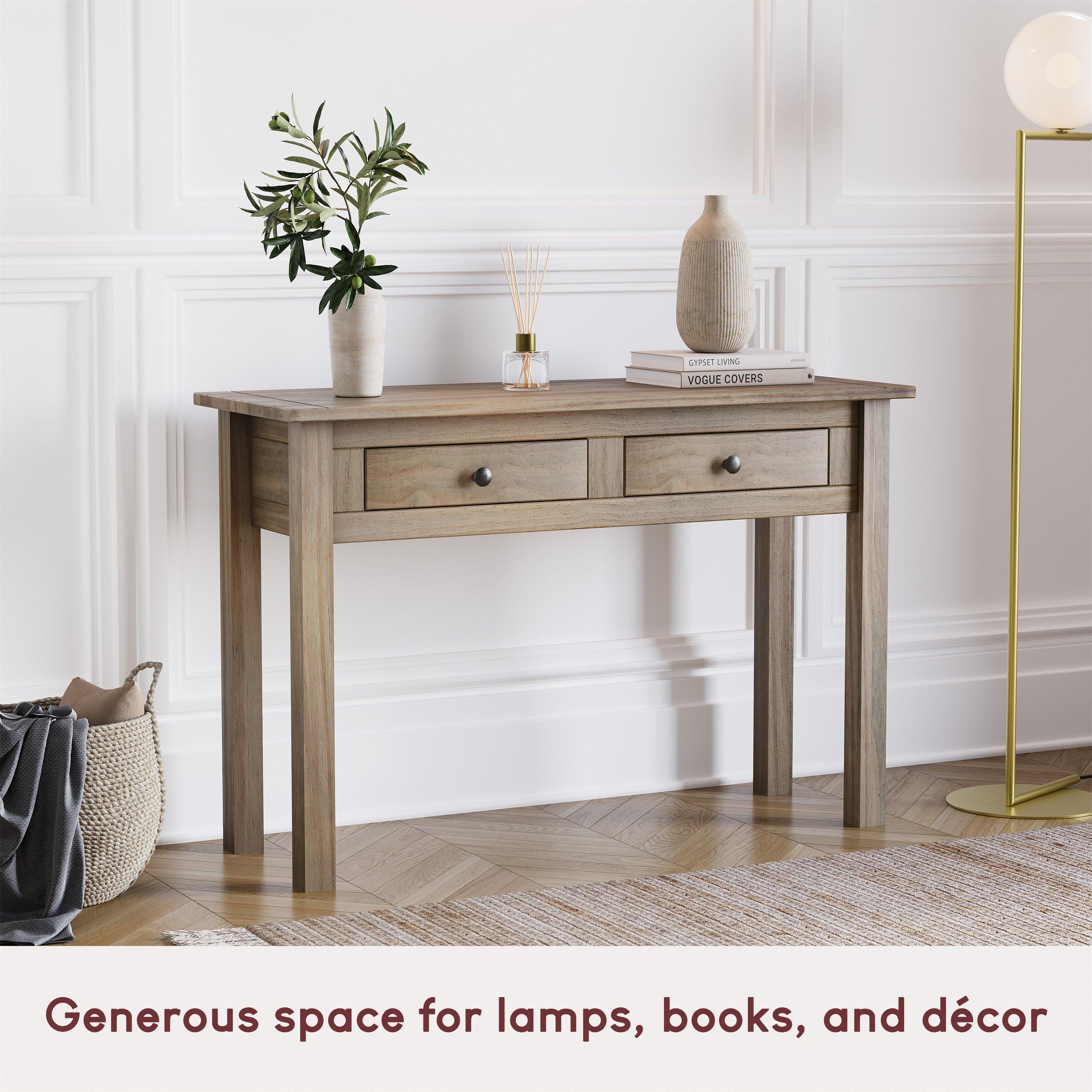 Pine - Lassic - Vida Designs Panama 2 Drawer Console Table - 4