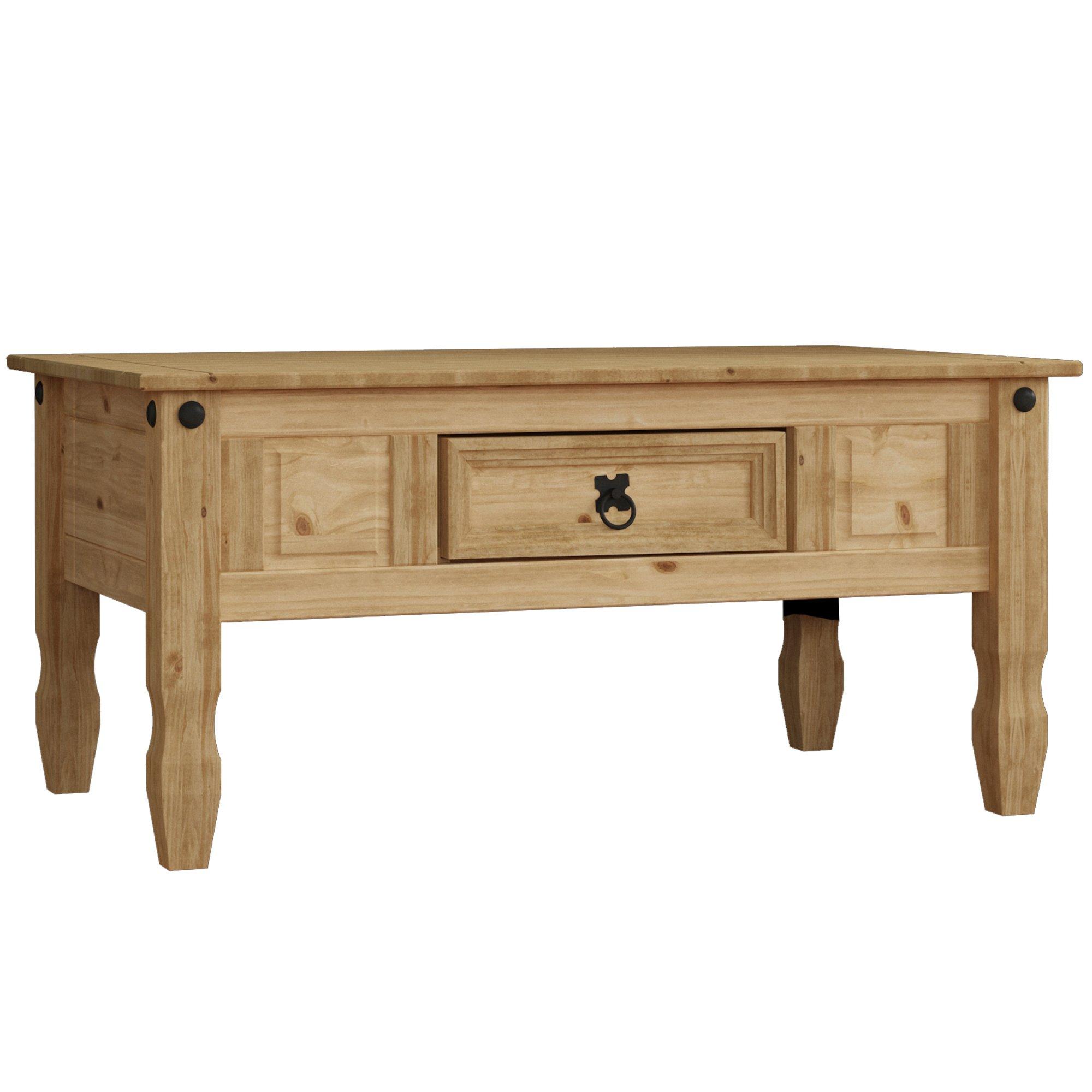 Pine - Lassic - Vida Designs Corona 1 Drawer Coffee Table - 6