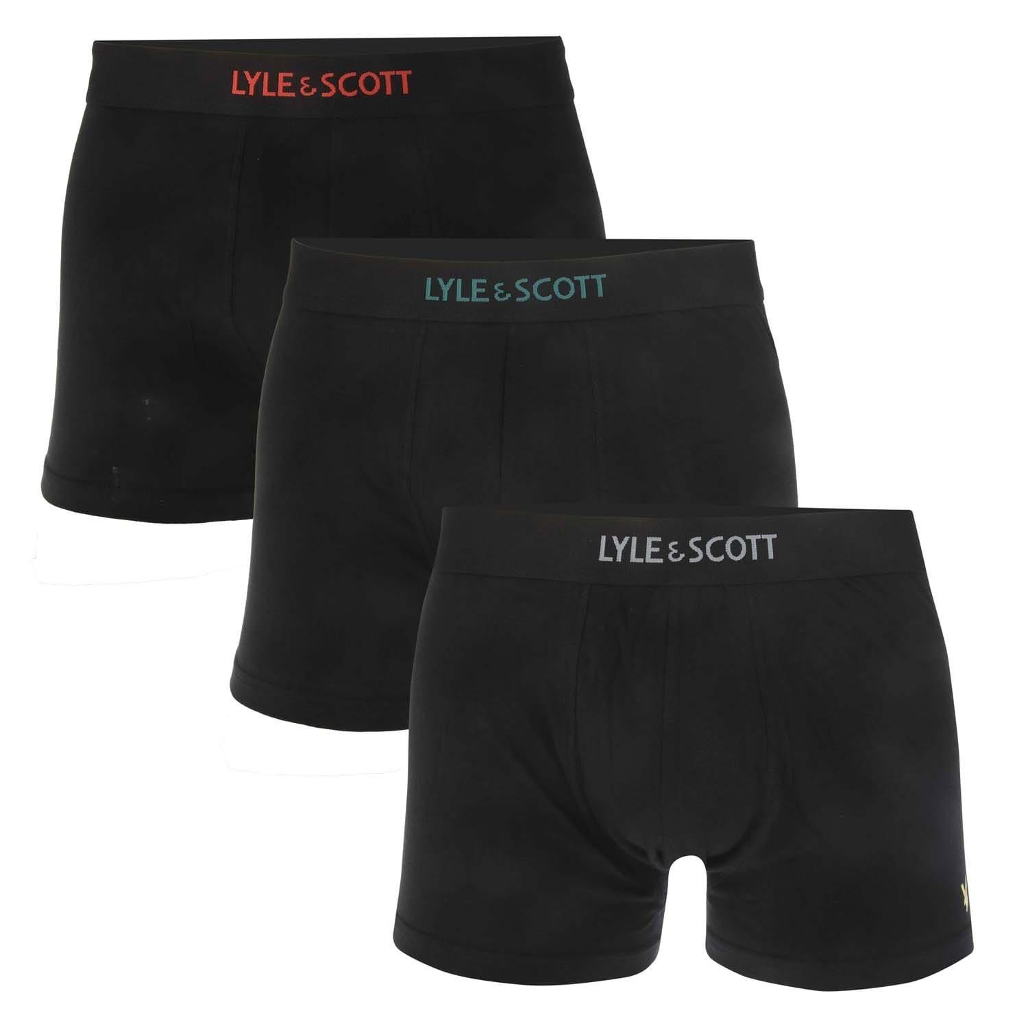 Black - Lyle and Scott - Devon 3 Pack Boxer Shorts - 2