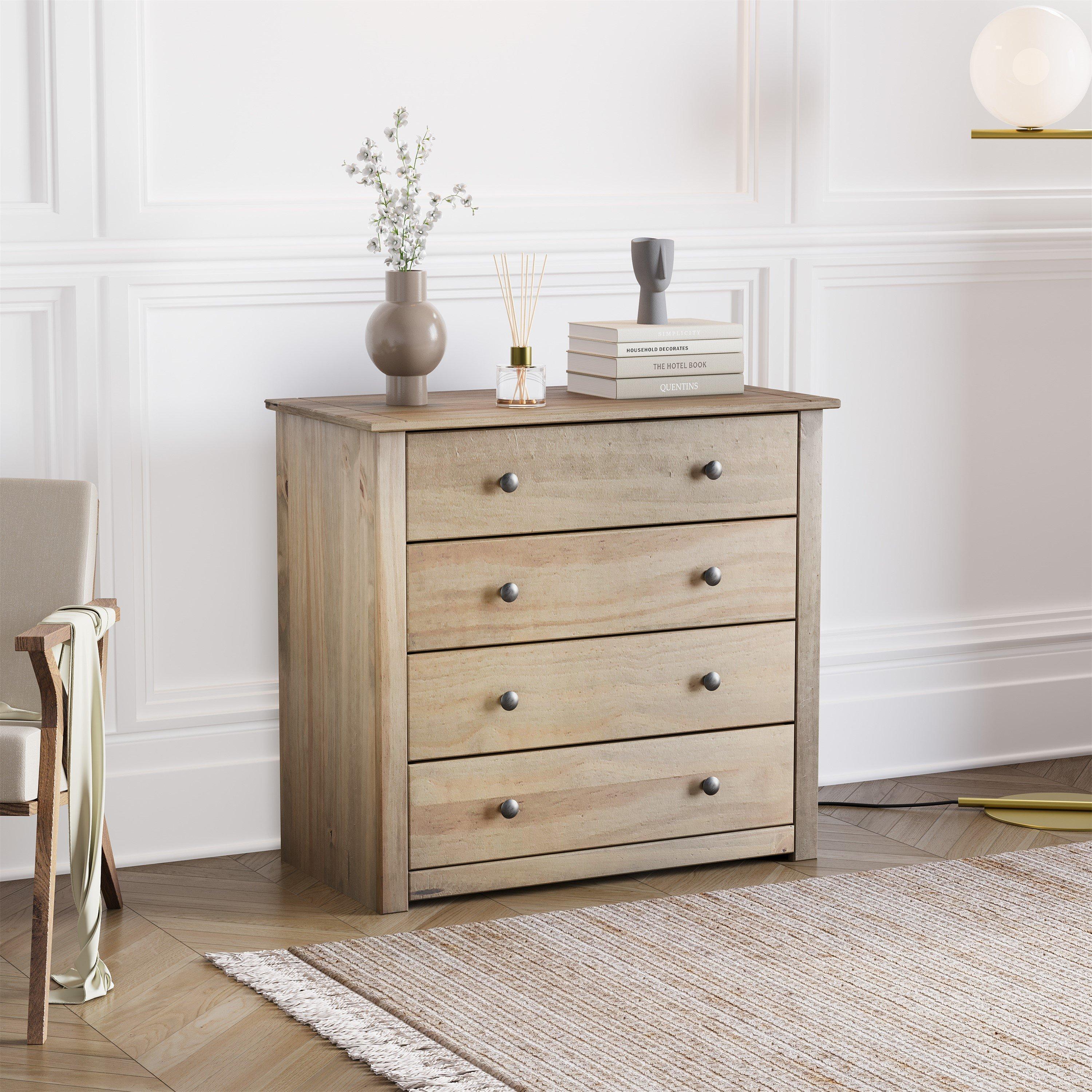 Lassic  Vida Designs Panama 4 Drawer Chest - Pine - 4 Drawer