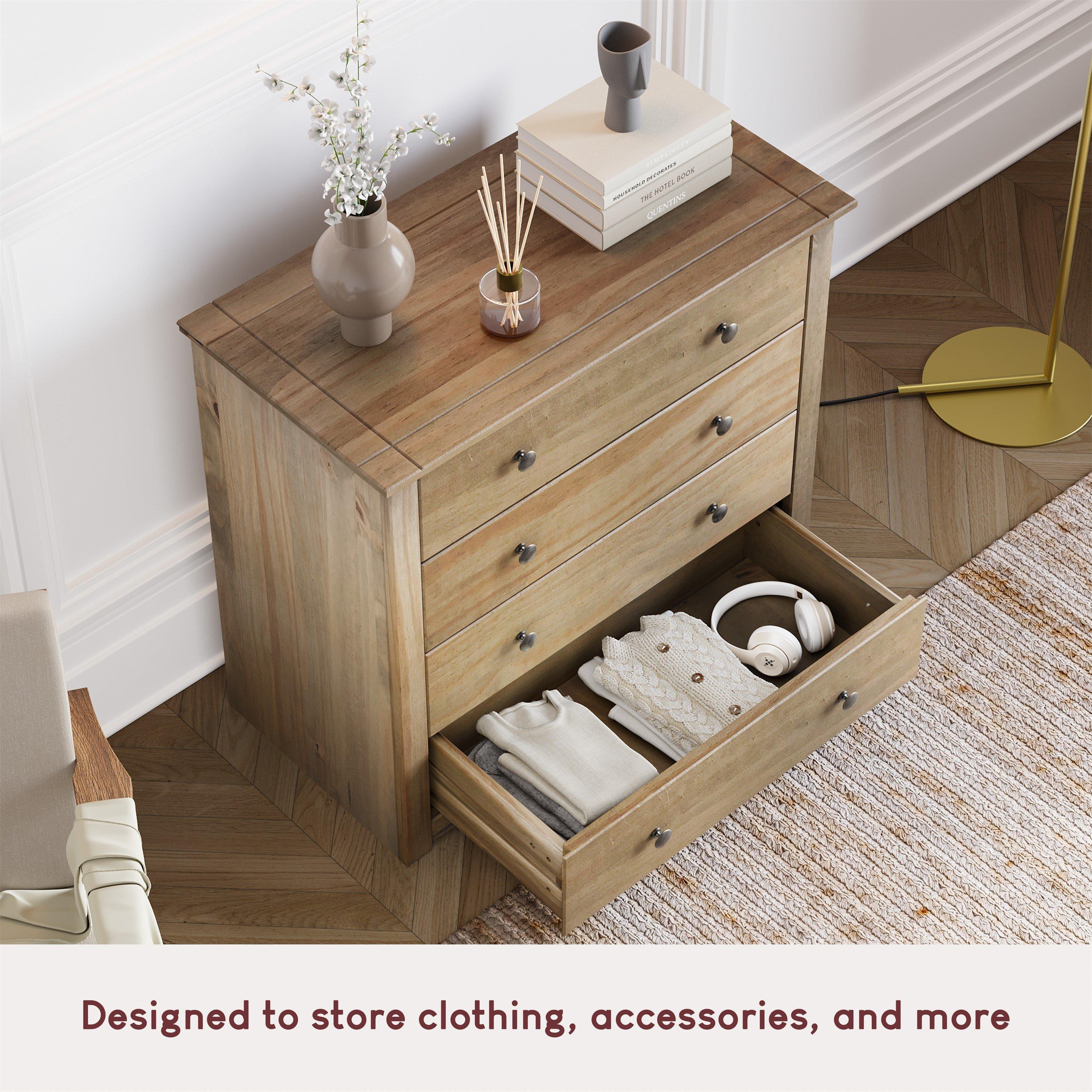 Pine - Lassic - Vida Designs Panama 4 Drawer Chest - 4