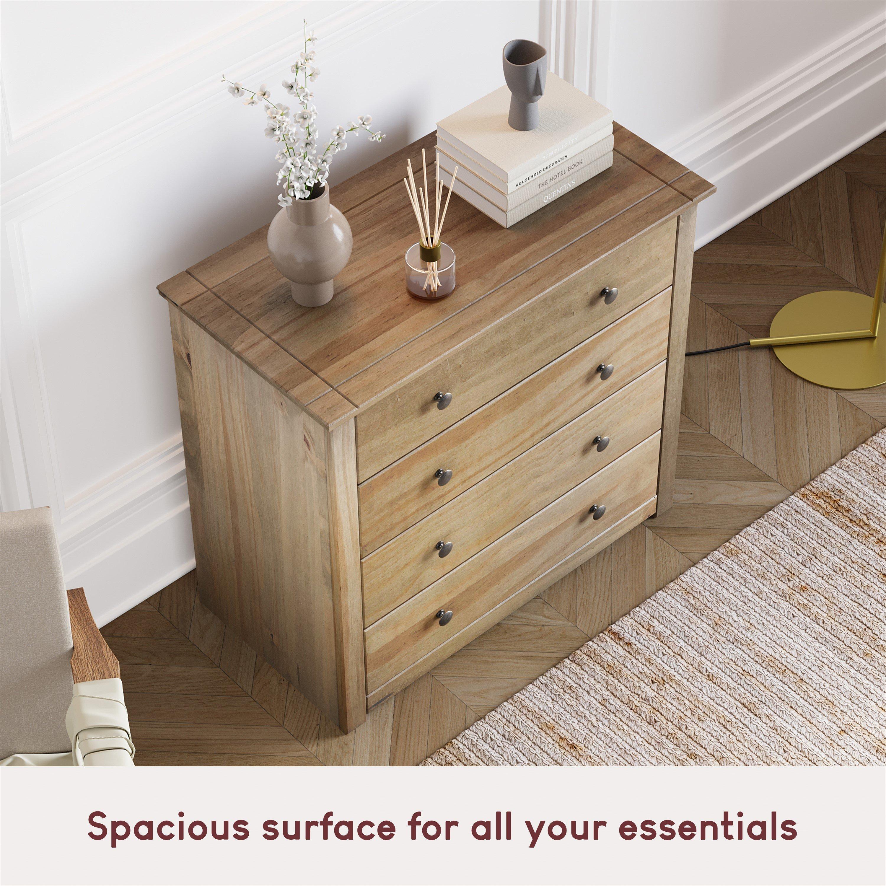 Pine - Lassic - Vida Designs Panama 4 Drawer Chest - 6