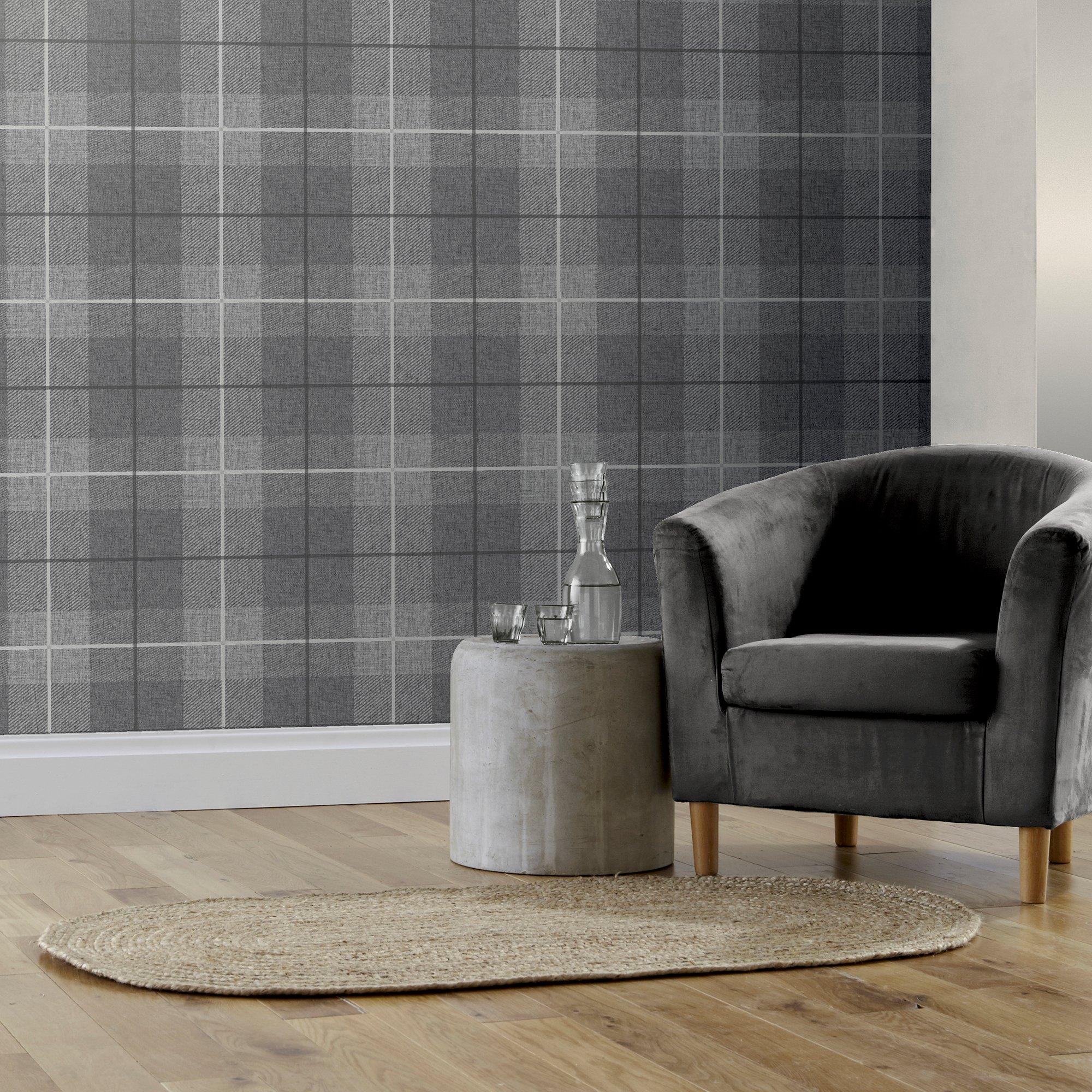 Charcoal - Arthouse - Country Tartan Charcoal sw6 - 7