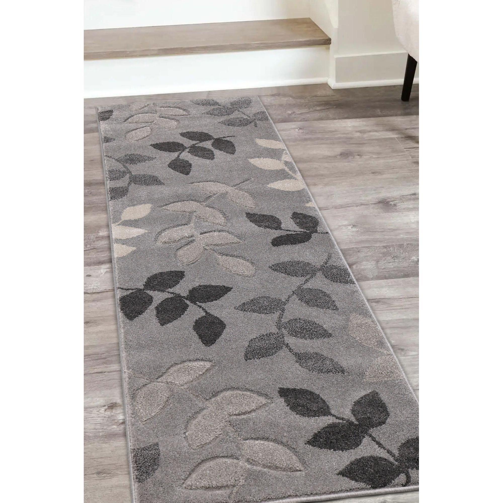 Grey - Homemaker - Newport Leaf Rug Grey - 2