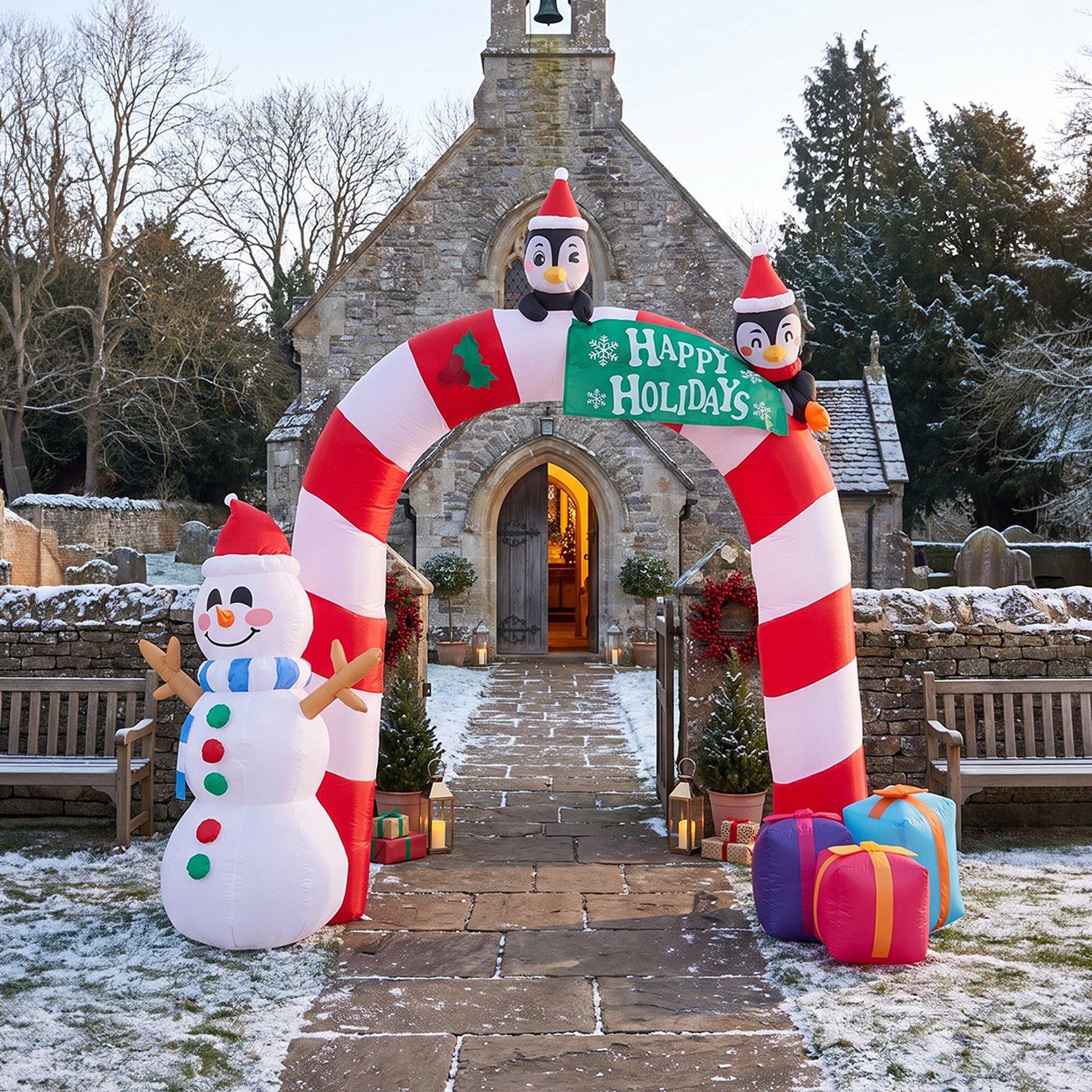 Multi - LIFE IDEAS - Christmas Candy Inflatable Archway - 11