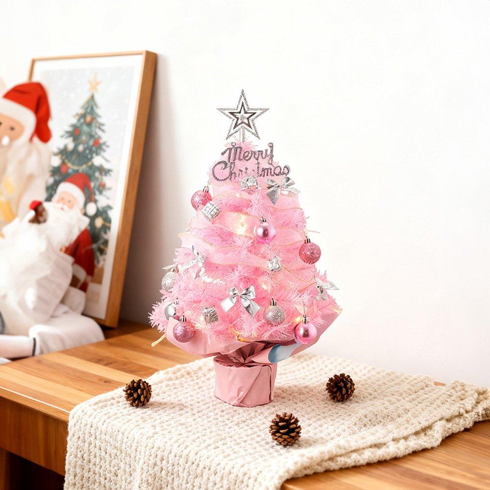 Pink - LIFE IDEAS - Mini Christmas Tree with Lights - 1