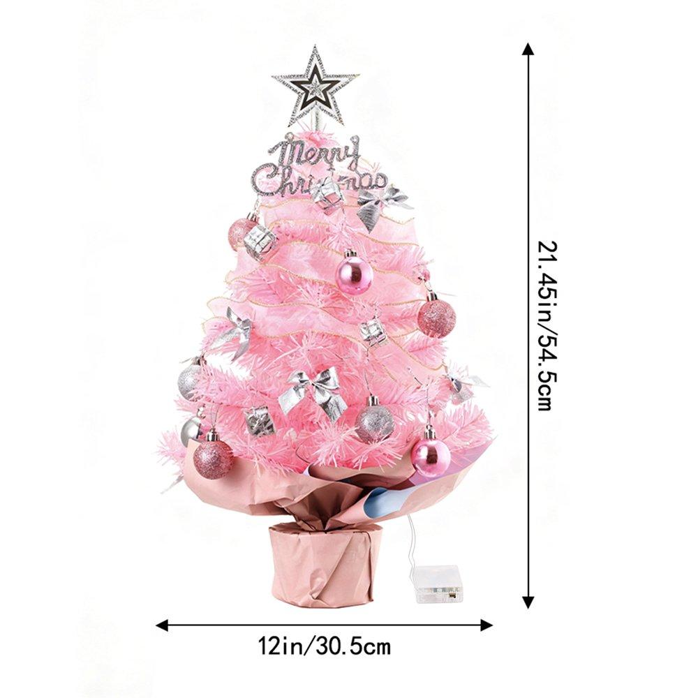 Pink - LIFE IDEAS - Mini Christmas Tree with Lights - 2