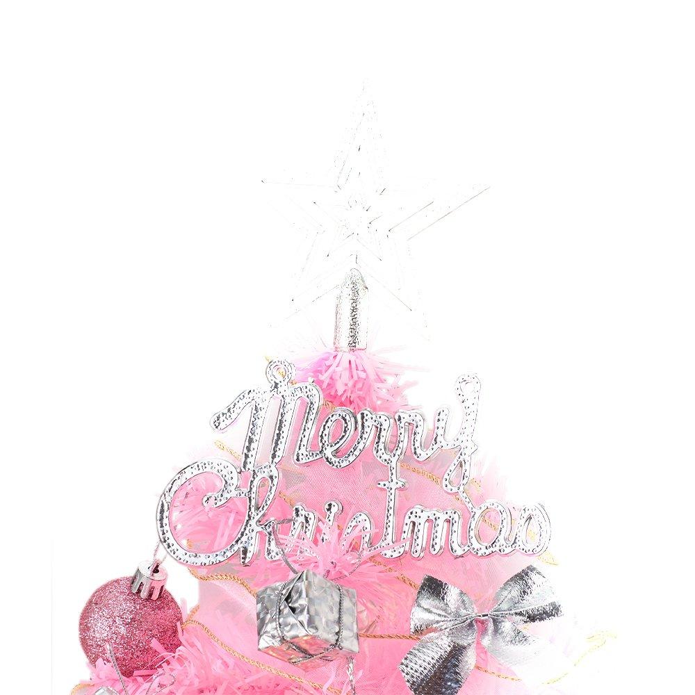 Pink - LIFE IDEAS - Mini Christmas Tree with Lights - 3