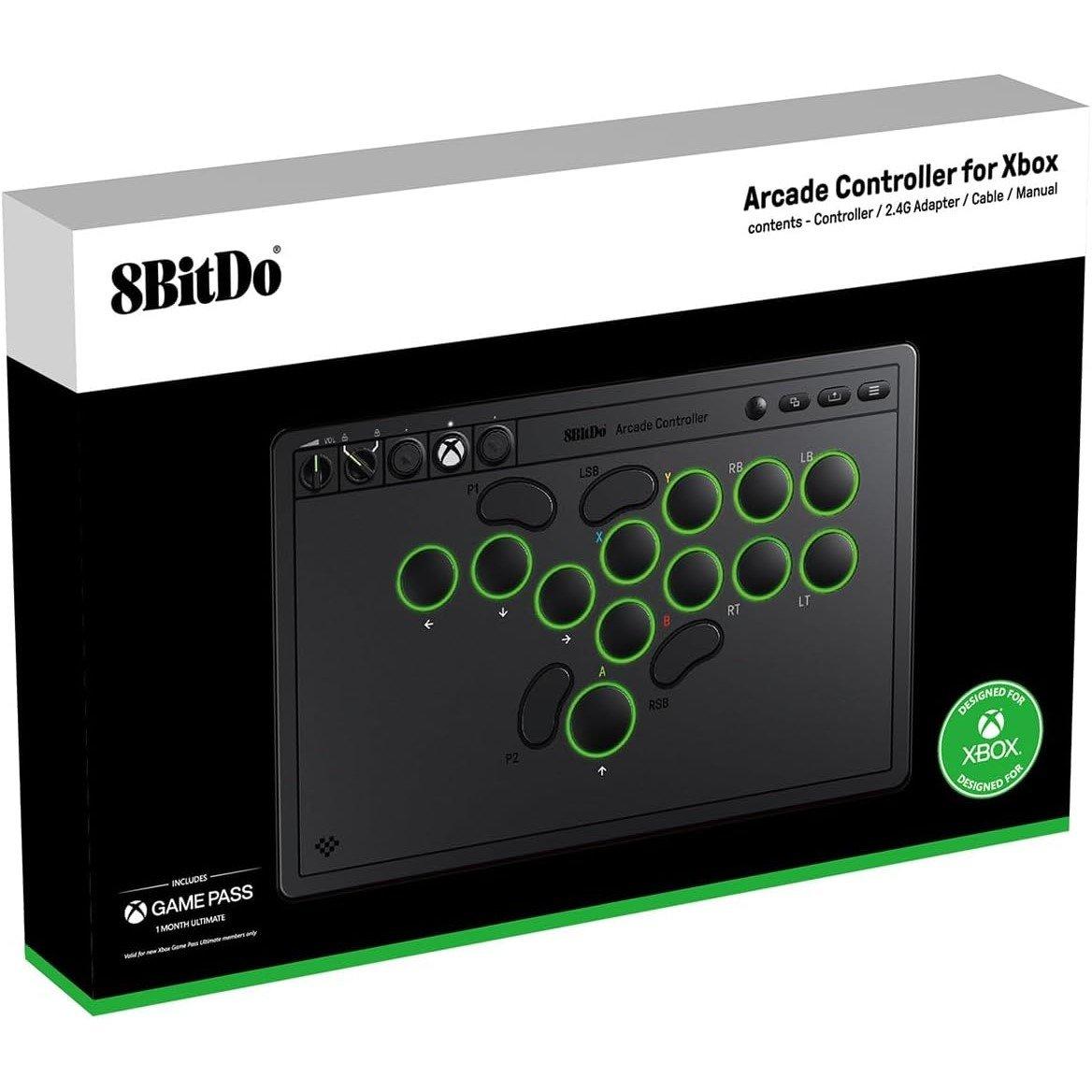Black - 8BitDo - Arcade Stick Controller Deck for Xbox Series X/S - 8