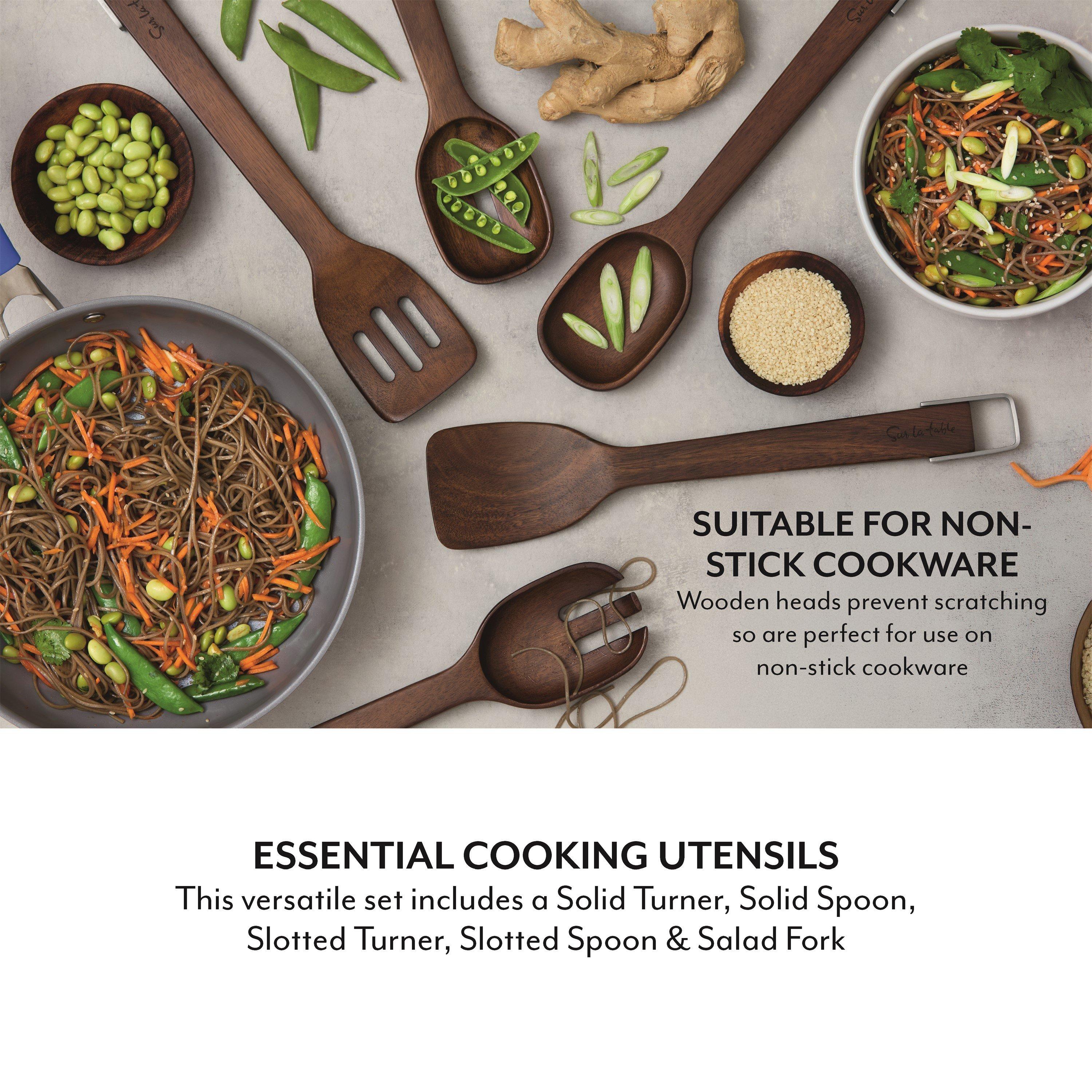 Walnut - SURLATABLE - Set of 5 Wooden Utensils - 3