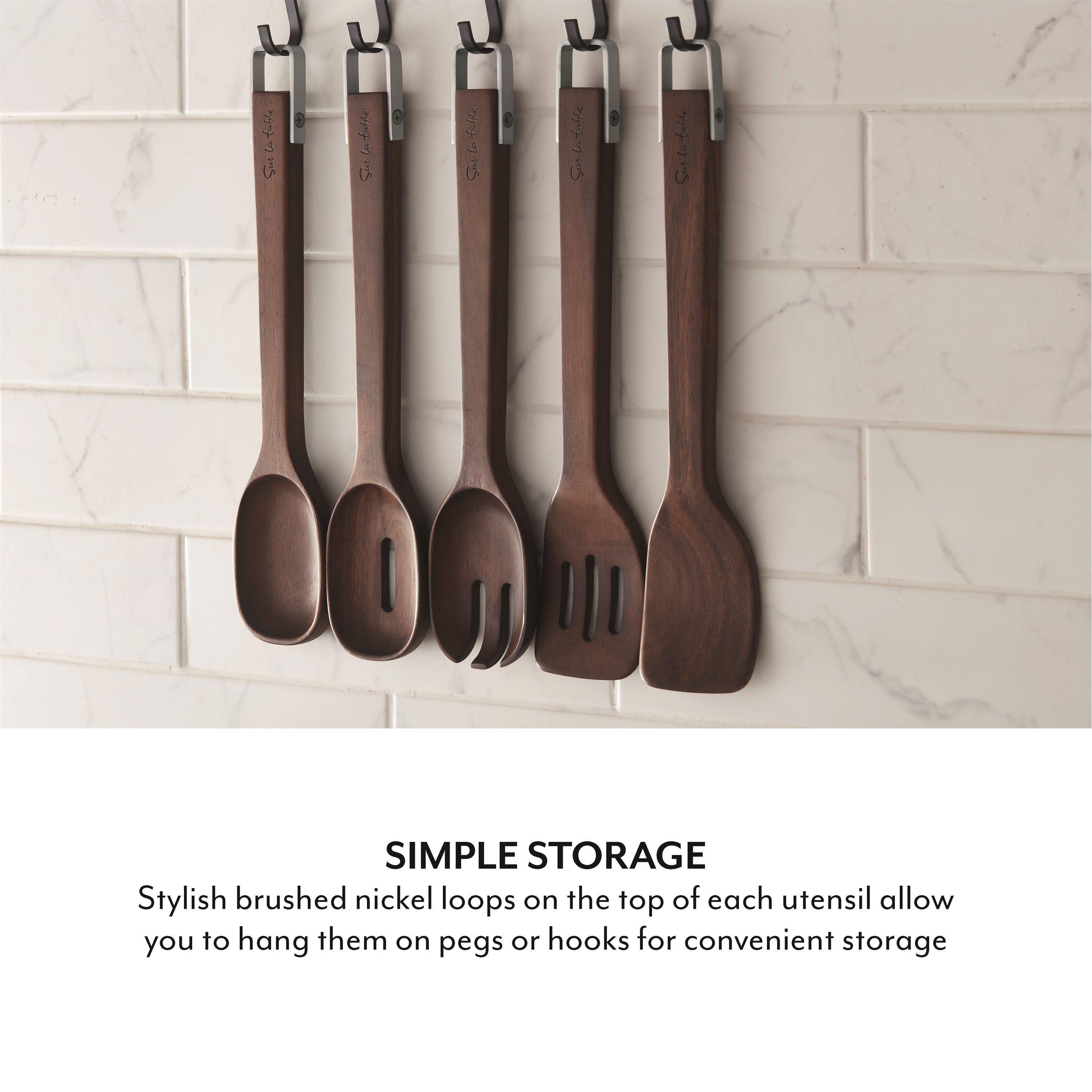 Walnut - SURLATABLE - Set of 5 Wooden Utensils - 5