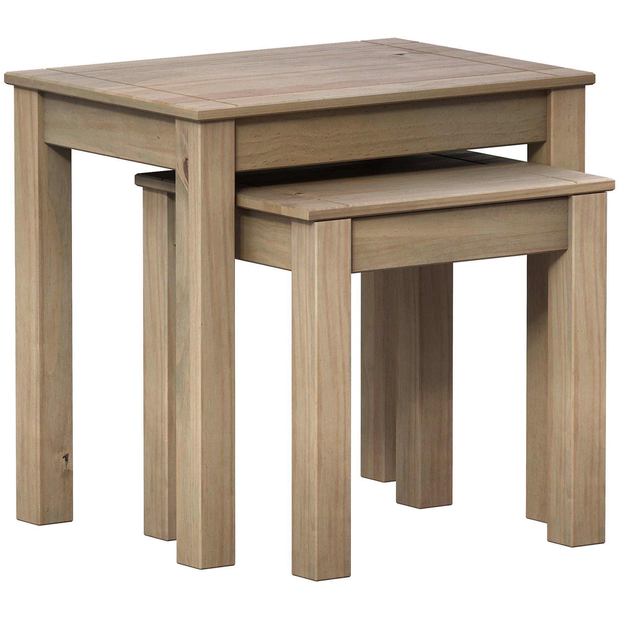 Pine - Lassic - Vida Designs Panama Nest Of 2 Tables - 7