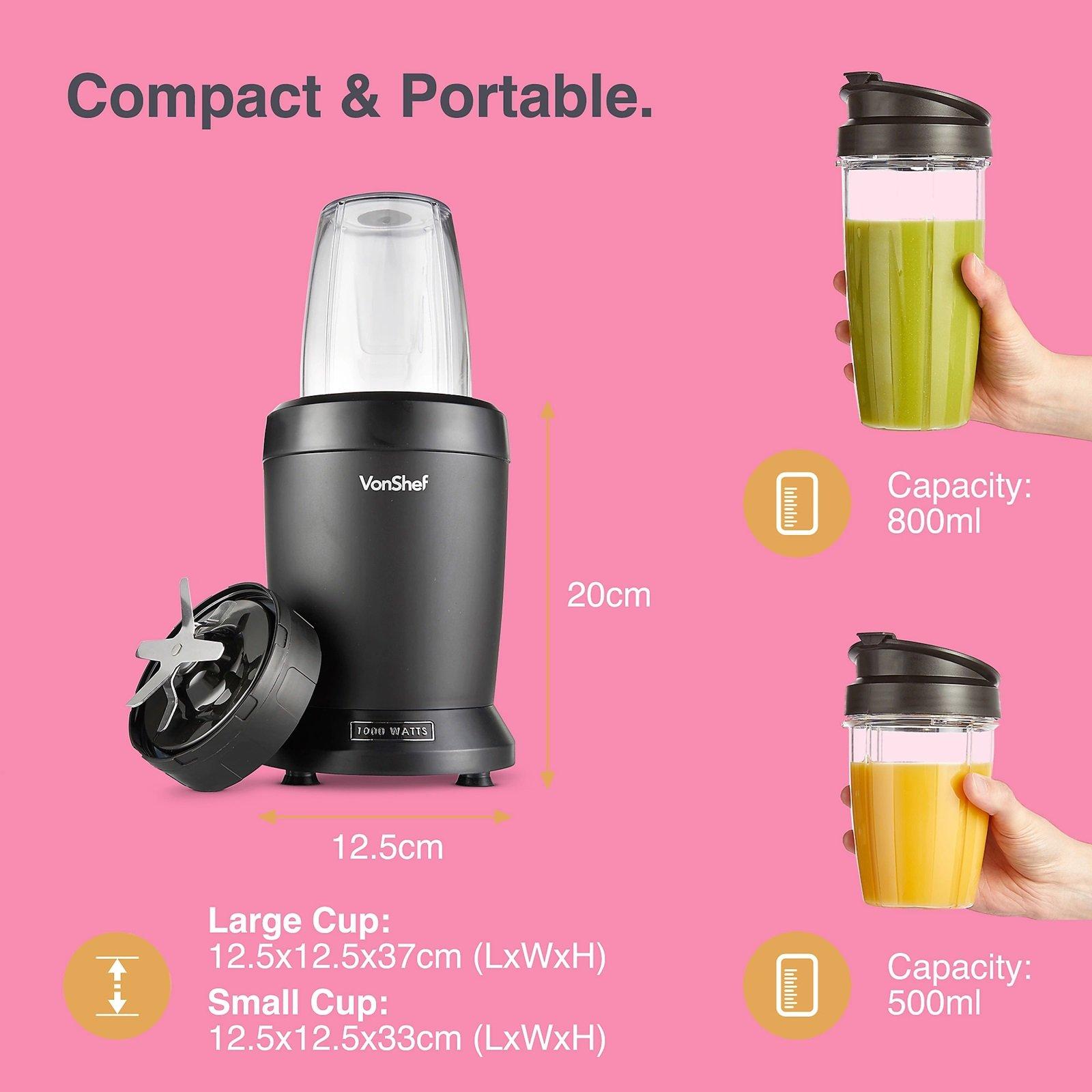 Black - VonShef - UltraBlend Smoothie Maker - 3