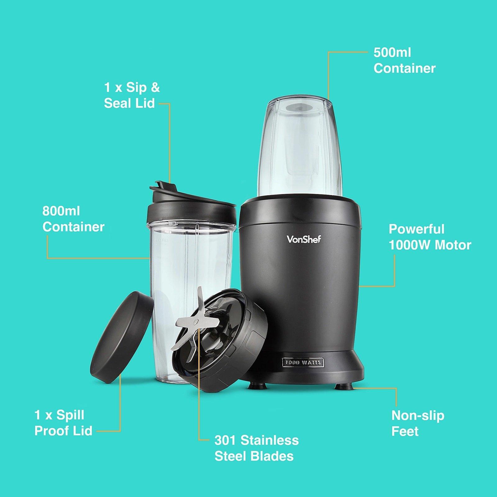 Black - VonShef - UltraBlend Smoothie Maker - 4